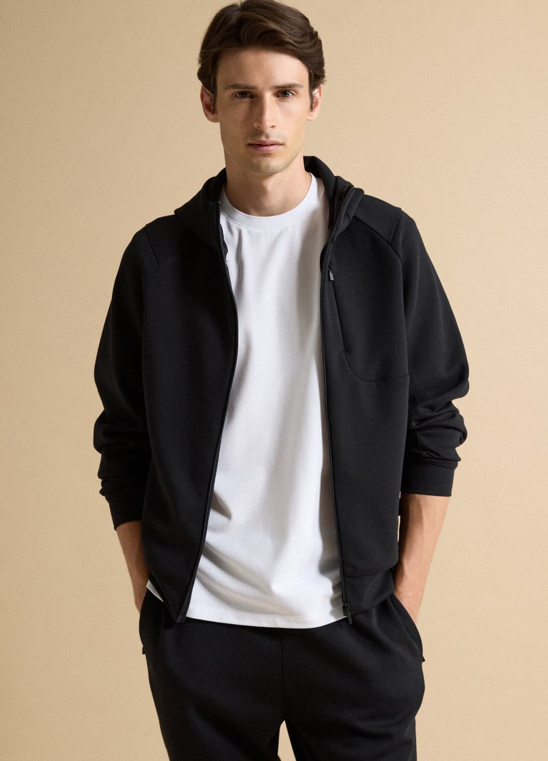 Full-zip Nera Traspirante In Tessuto Elasticizzato 2 Way Stretch | OVS Full-zip Nera Traspirante In Tessuto Elasticizzato 2 Way Stretch - 0 | OVS