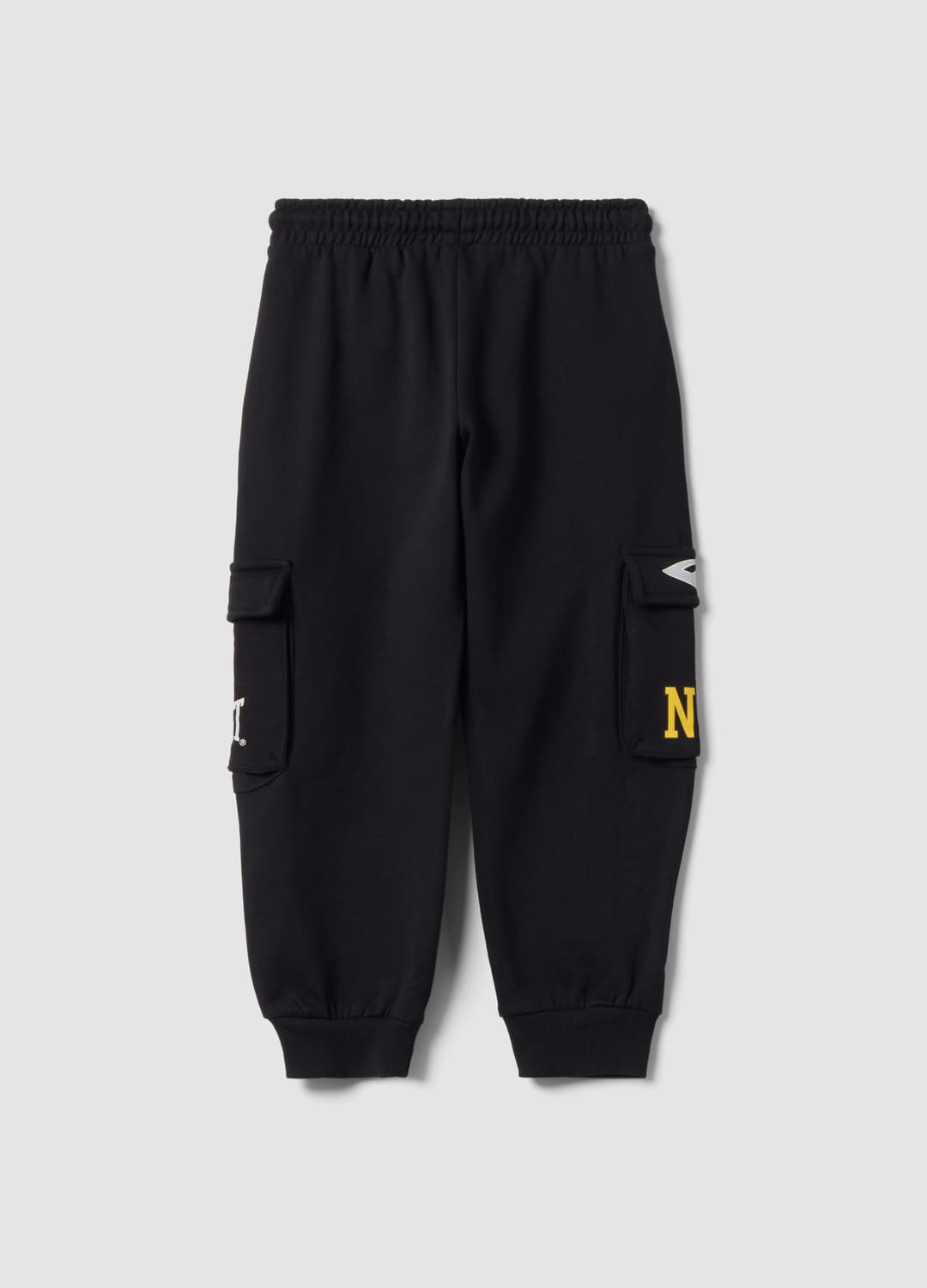Pantaloni Jogger Cargo Neri In Puro Cotone Con Applicazioni Per Bambino | OVS Pantaloni Jogger Cargo Neri In Puro Cotone Con Applicazioni Per Bambino - 1 | OVS
