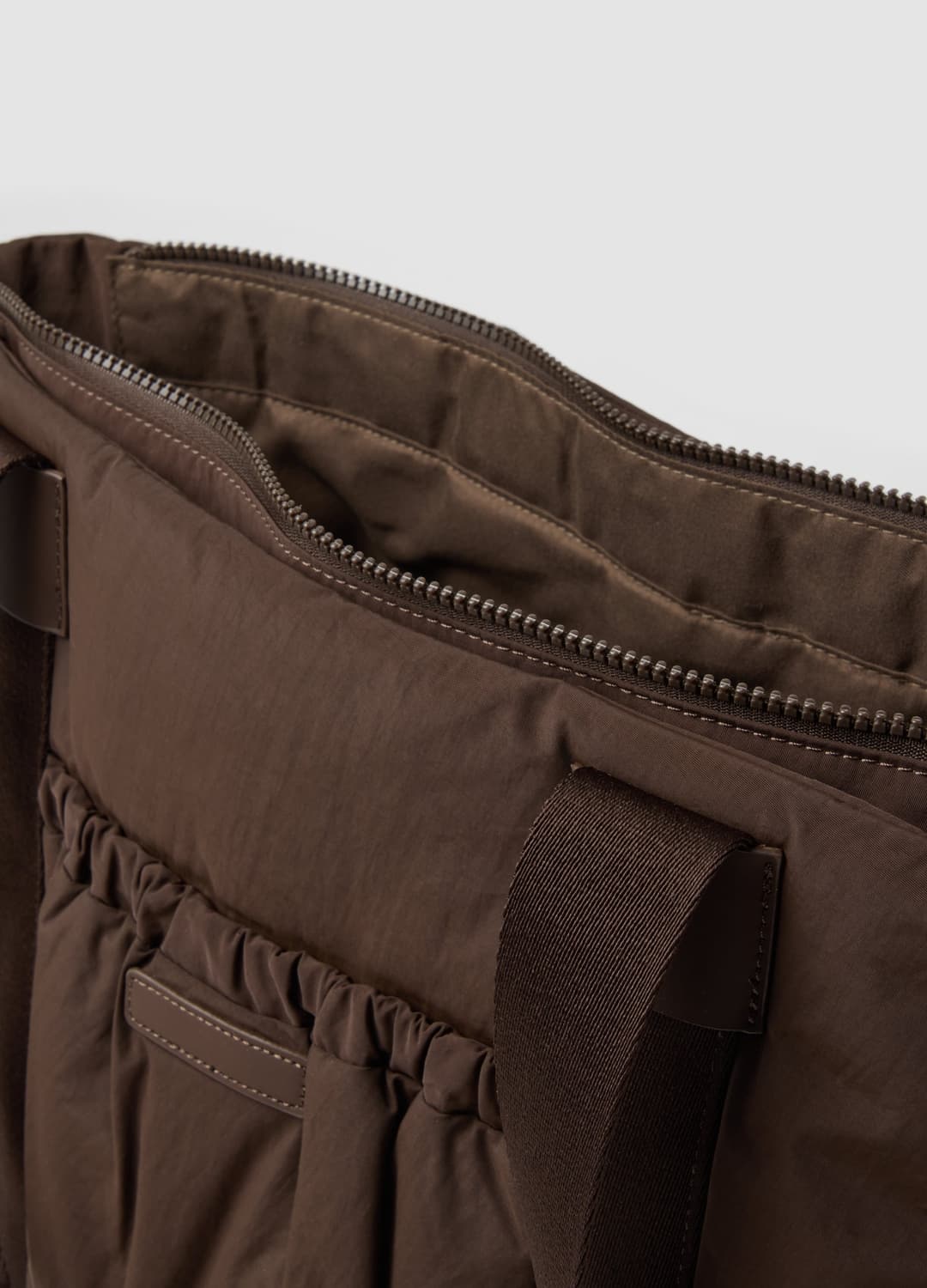 Borsa Shopper Marrone Con Tasca Esterna Arricciata | OVS Borsa Shopper Marrone Con Tasca Esterna Arricciata - 2 | OVS