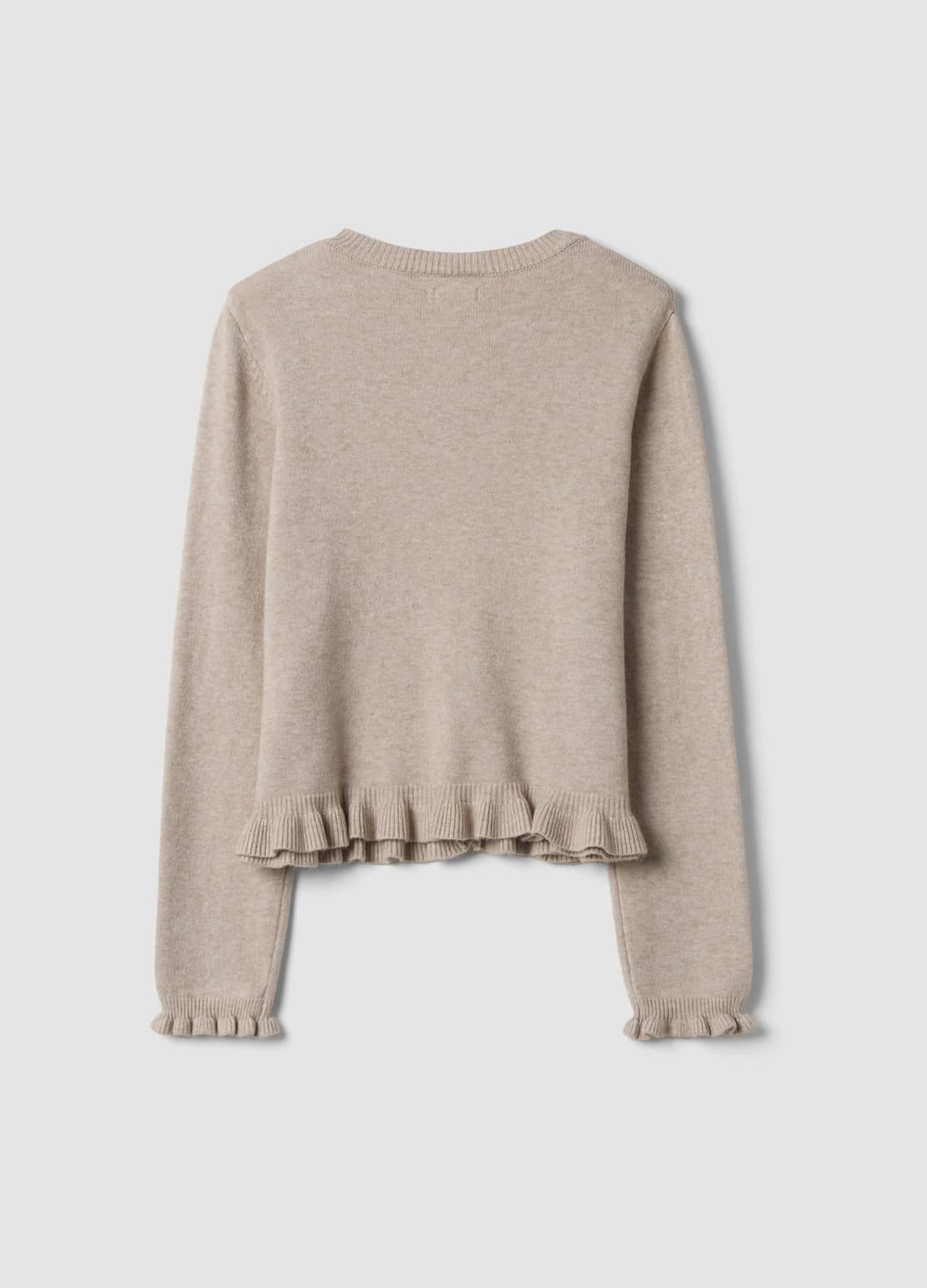 Cardigan Beige In Misto Viscosa Con Volant Regular Fit | OVS Cardigan Beige In Misto Viscosa Con Volant Regular Fit - 2 | OVS