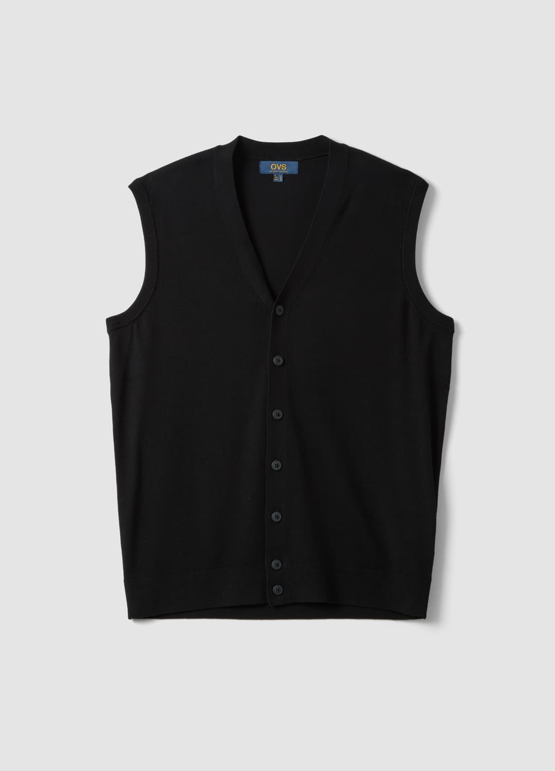 Gilet Nero In Misto Viscosa Con Scollo Profondo A V Regular Fit | OVS Gilet Nero In Misto Viscosa Con Scollo Profondo A V Regular Fit - 3 | OVS