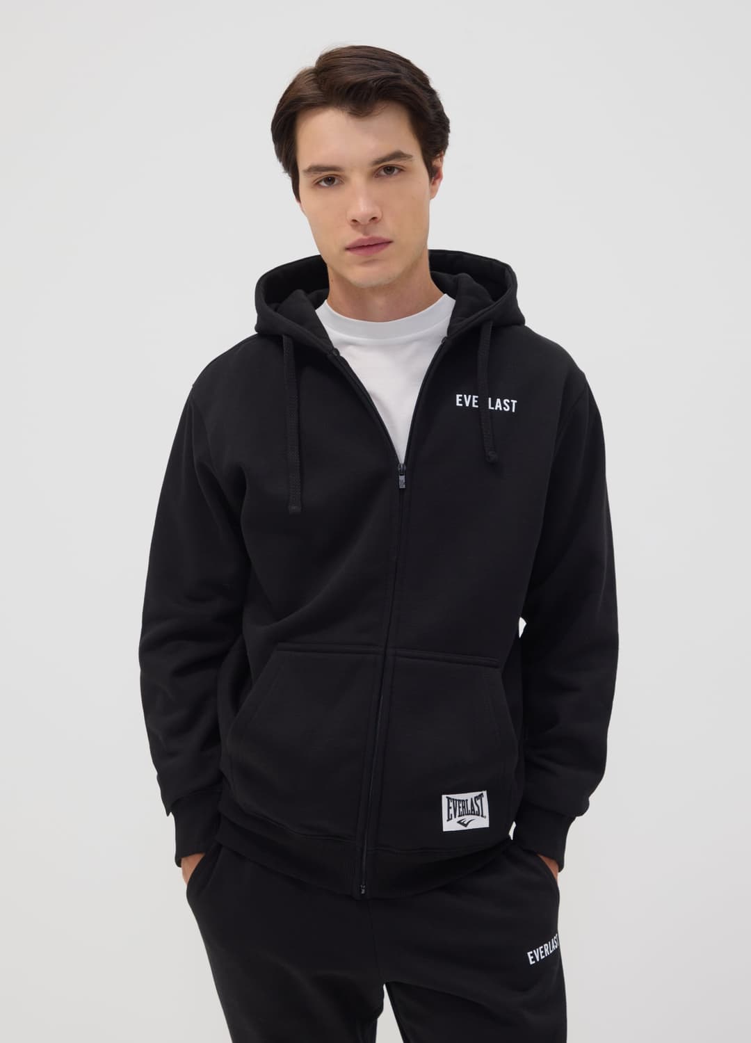Felpa Nera Con Cappuccio E Zip In Misto Cotone | OVS Felpa Nera Con Cappuccio E Zip In Misto Cotone - 0 | OVS