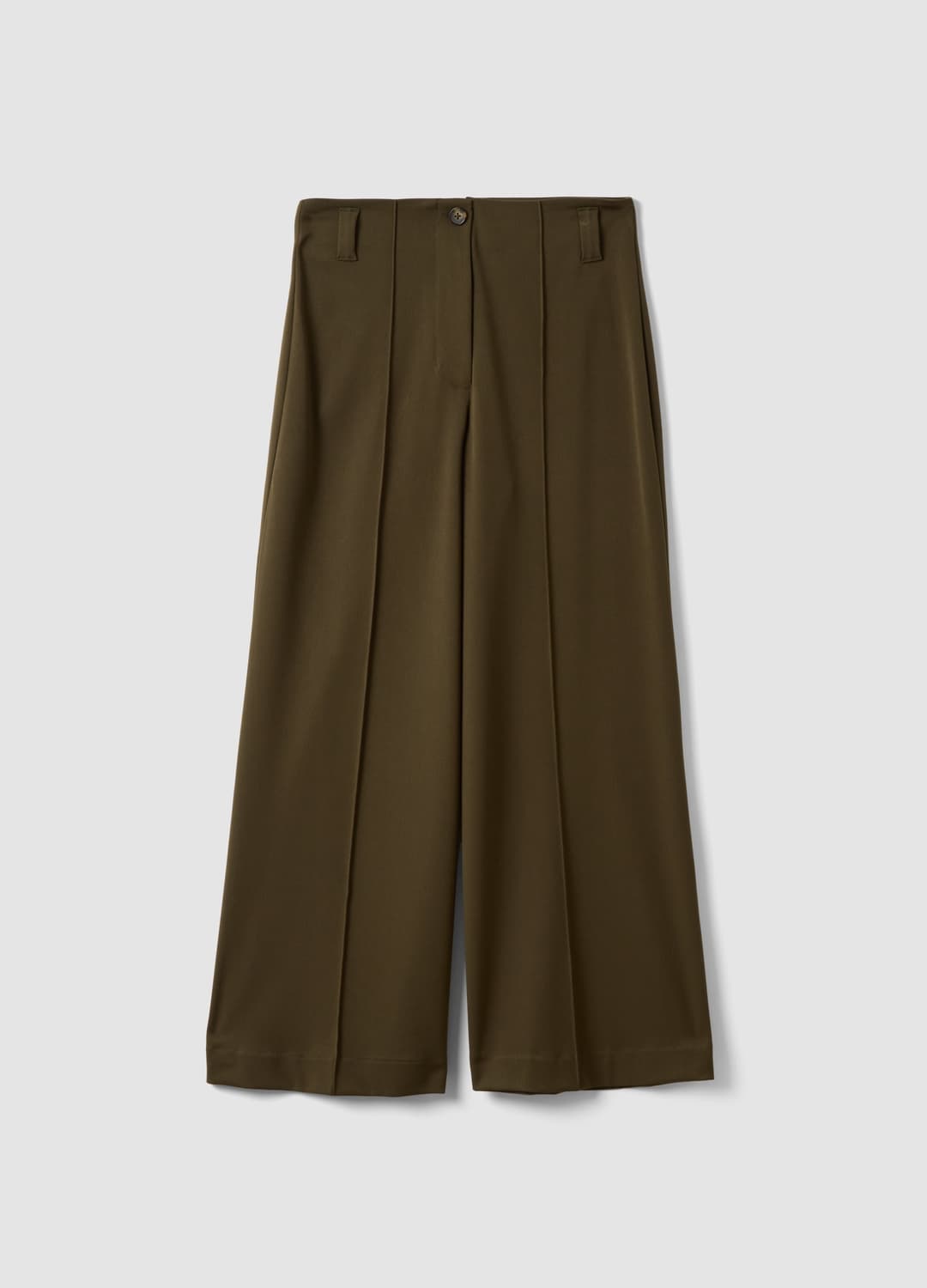 Grüne Wide-leg-chinohose Aus Elastischer Viskose | OVS Grüne Wide-leg-chinohose Aus Elastischer Viskose - 0 | OVS
