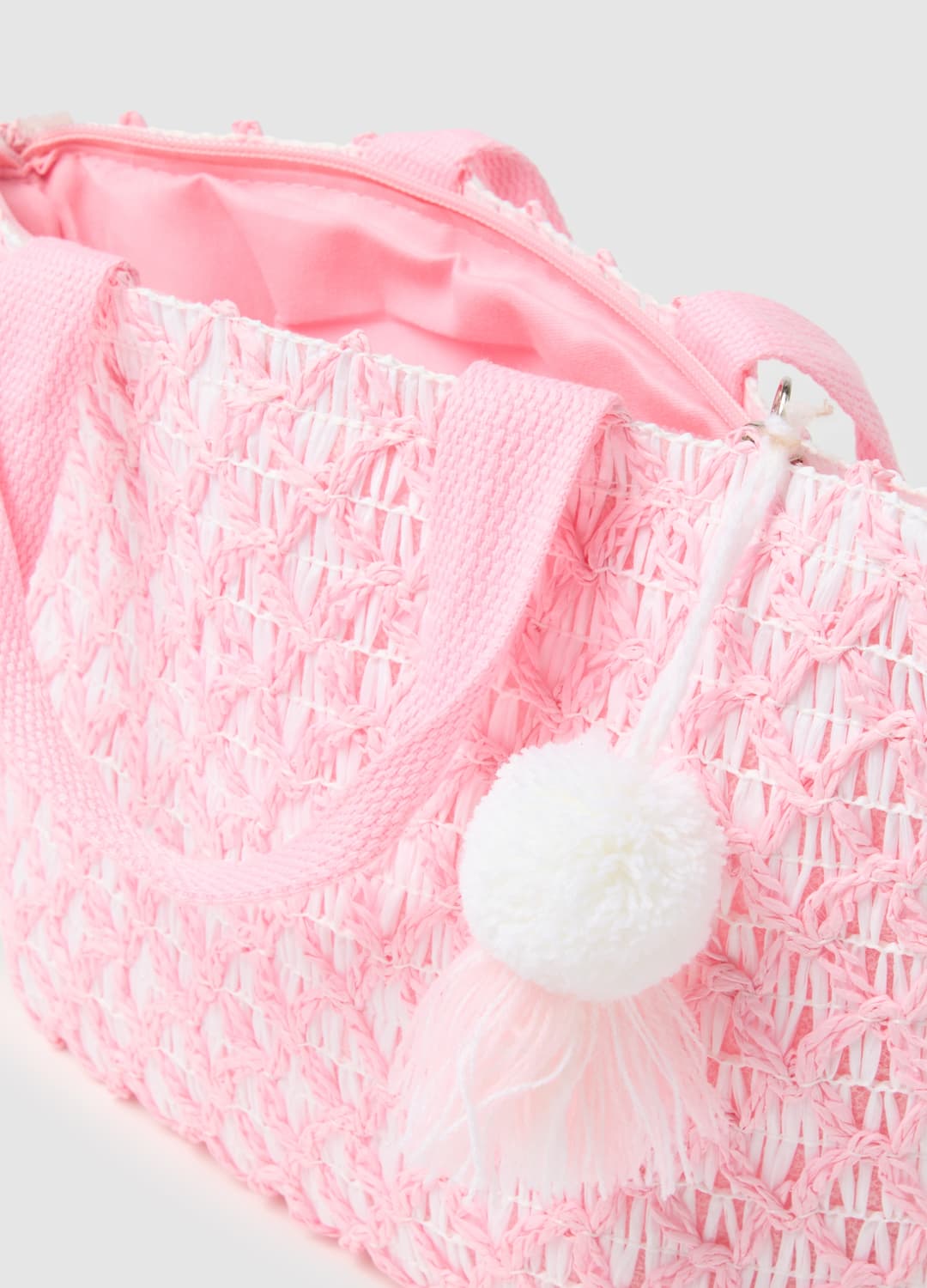 Maxi Bag In Raffia Rosa E Bianco | OVS Maxi Bag In Raffia Rosa E Bianco - 2 | OVS