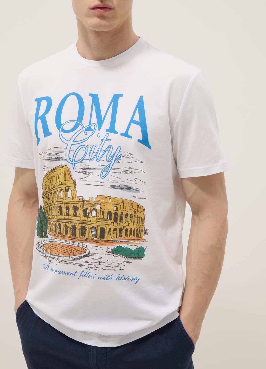 T-shirt Bianca In Puro Cotone Con Stampa Regular Fit | OVS T-shirt Bianca In Puro Cotone Con Stampa Regular Fit - 2 | OVS