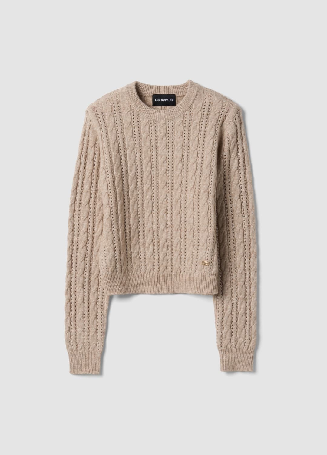 Maglia Beige Girocollo In Misto Lana A Trecce Regular Fit | OVS Maglia Beige Girocollo In Misto Lana A Trecce Regular Fit - 0 | OVS