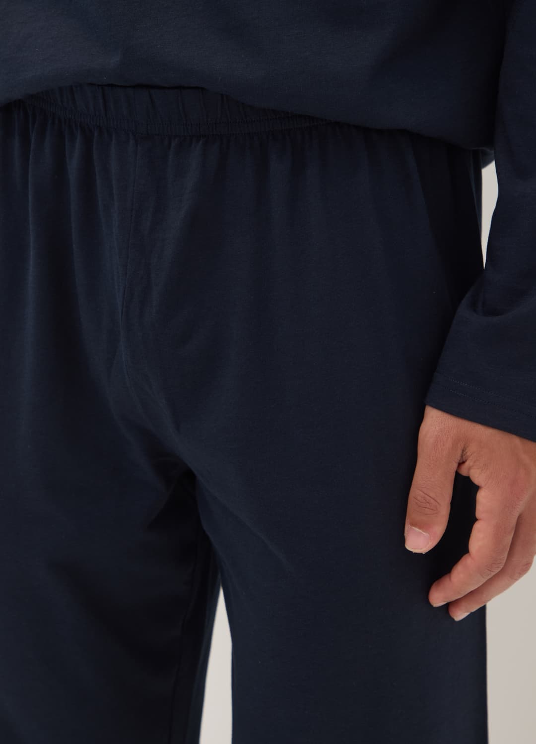 Pigiama Blu In Puro Cotone Organico Con Scollo A V Regular Fit | OVS Pigiama Blu In Puro Cotone Organico Con Scollo A V Regular Fit - 2 | OVS