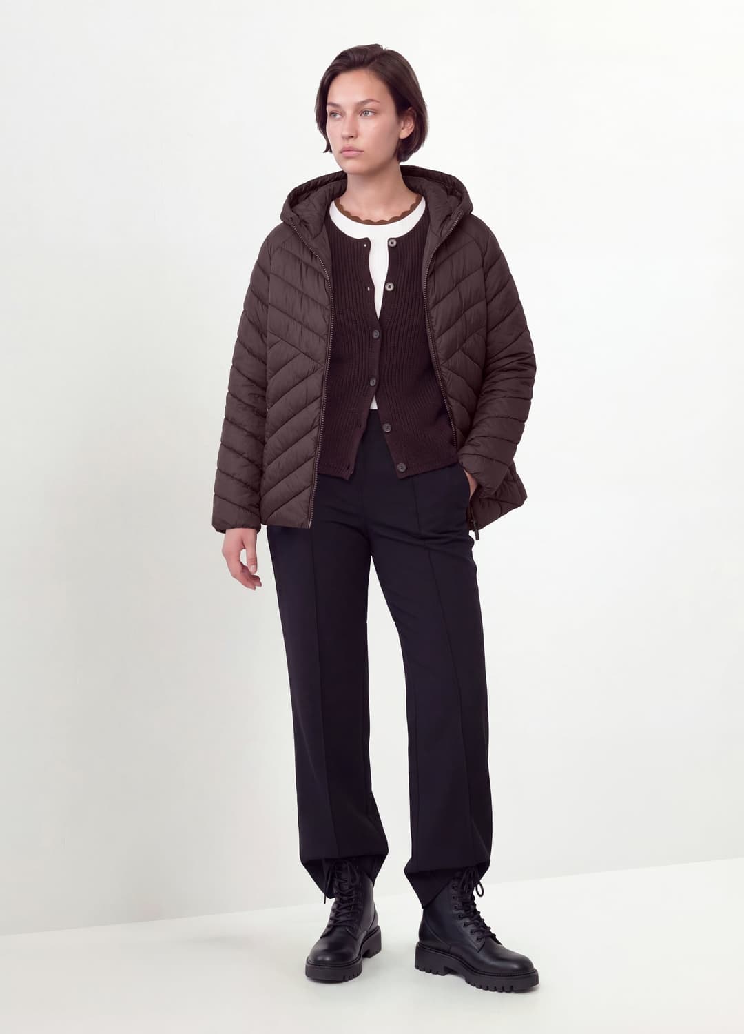 Giacca Ultralight Viola Trapuntata Con Cappuccio E Zip Regular Fit | OVS Giacca Ultralight Viola Trapuntata Con Cappuccio E Zip Regular Fit - 2 | OVS