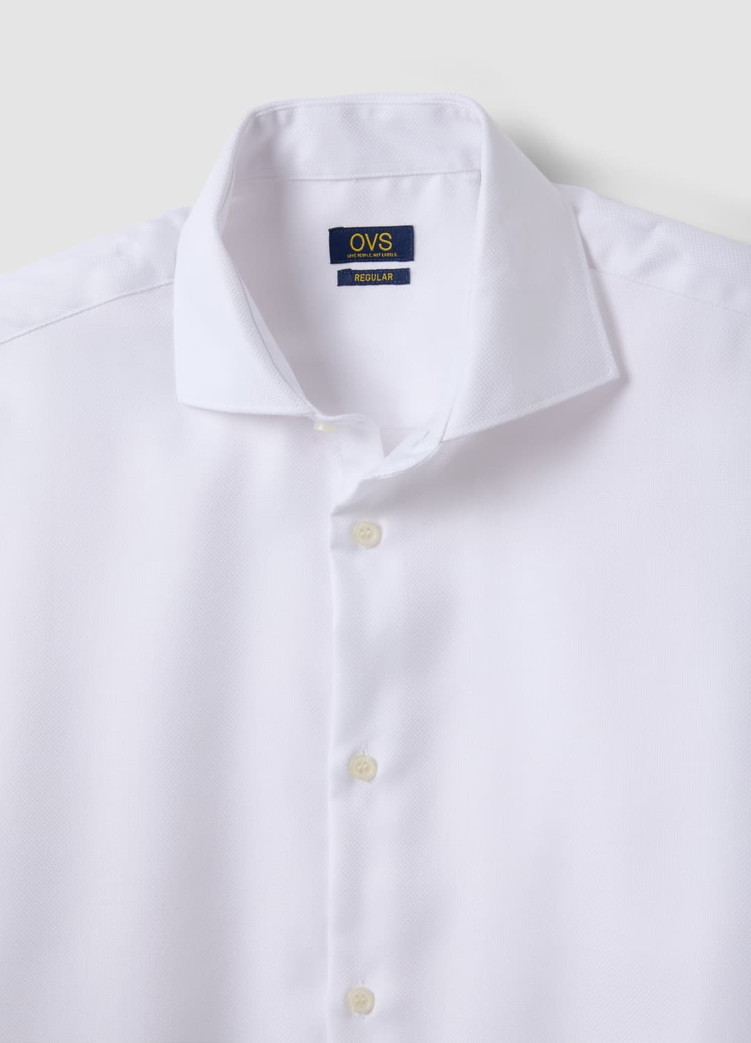 Camicia Bianca Regular Fit In Puro Cotone Con Collo Francese | OVS Camicia Bianca Regular Fit In Puro Cotone Con Collo Francese - 6 | OVS