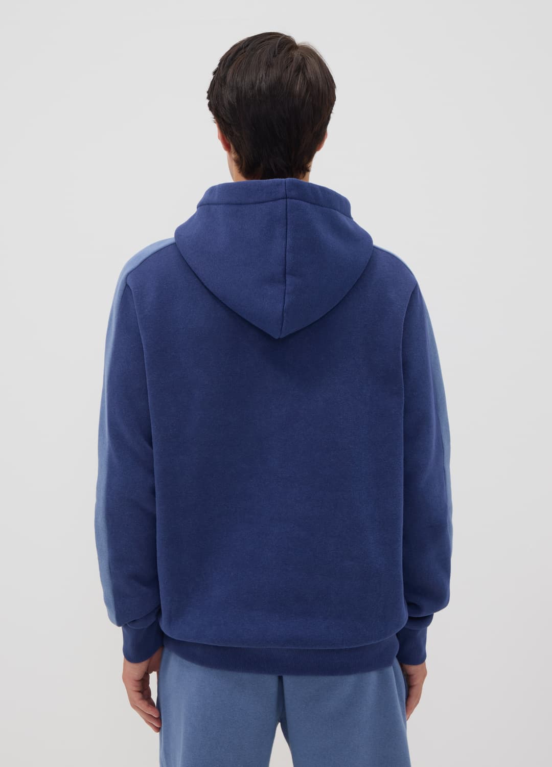 Felpa Blu Con Cappuccio In Misto Cotone Con Logo | OVS Felpa Blu Con Cappuccio In Misto Cotone Con Logo - 3 | OVS