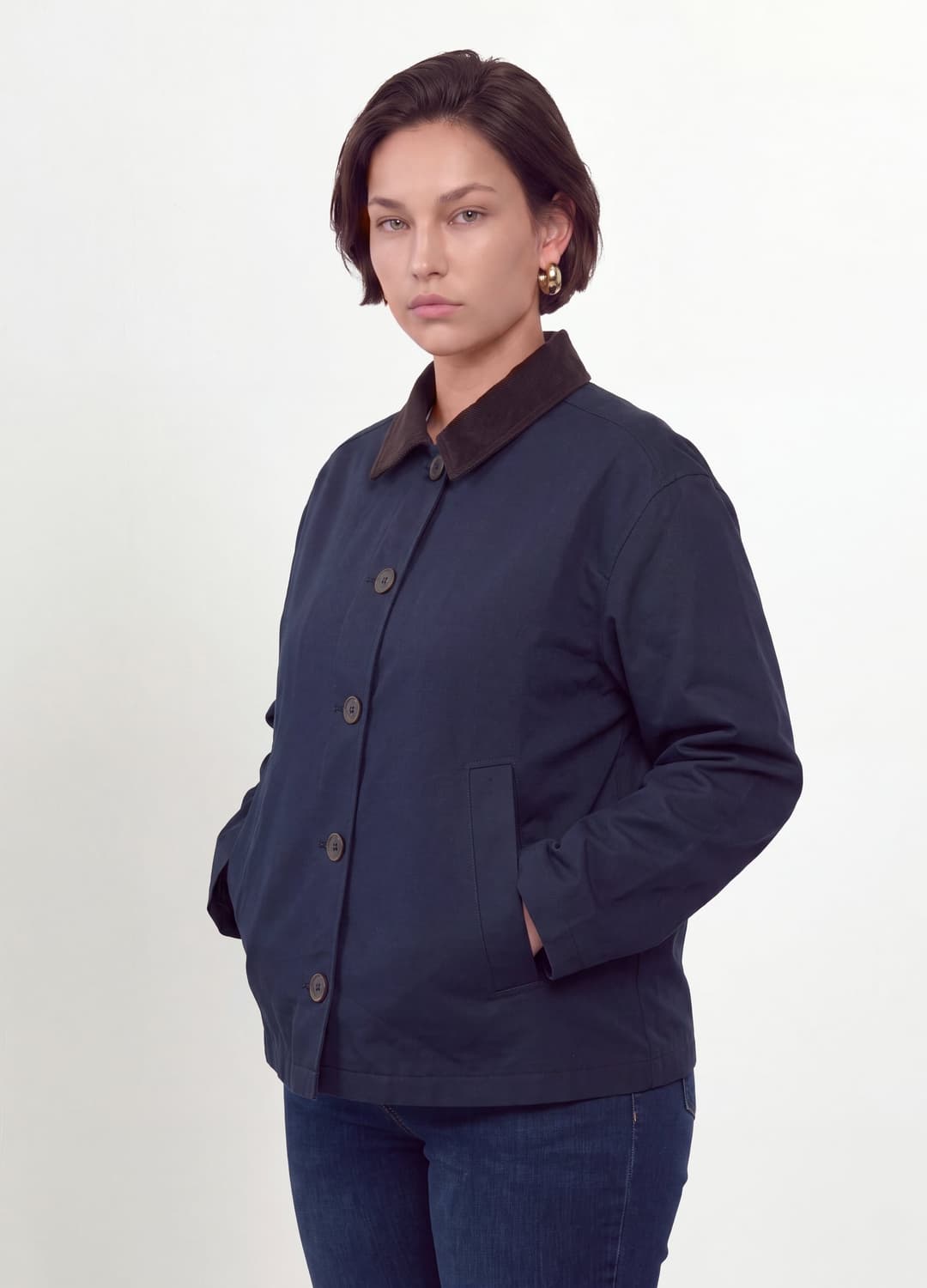Giacca Blu In Puro Cotone Con Colletto A Contrasto Regular Fit | OVS Giacca Blu In Puro Cotone Con Colletto A Contrasto Regular Fit - 0 | OVS
