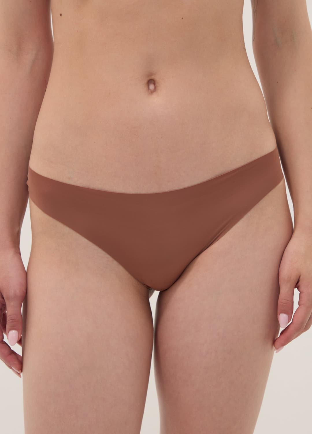 Slip Marrone In Microfibra Elasticizzata A Vita Regular | OVS Slip Marrone In Microfibra Elasticizzata A Vita Regular - 1 | OVS