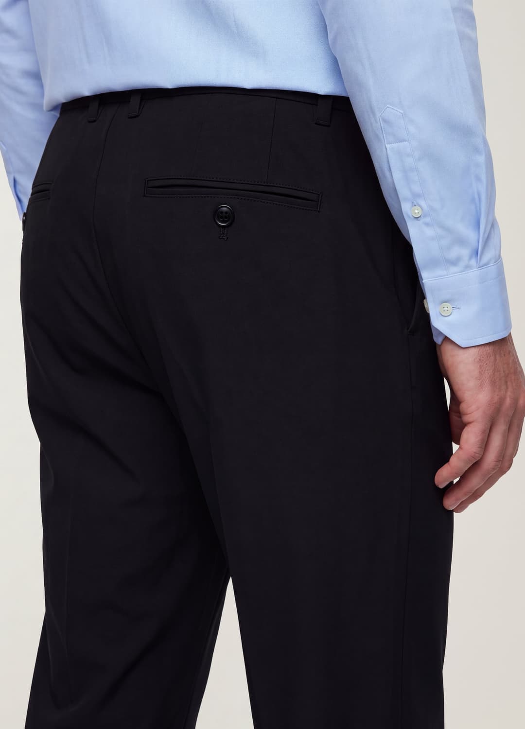Schwarze Slim-fit-chinohose Aus Elastischem Viskose-twill | OVS Schwarze Slim-fit-chinohose Aus Elastischem Viskose-twill - 3 | OVS