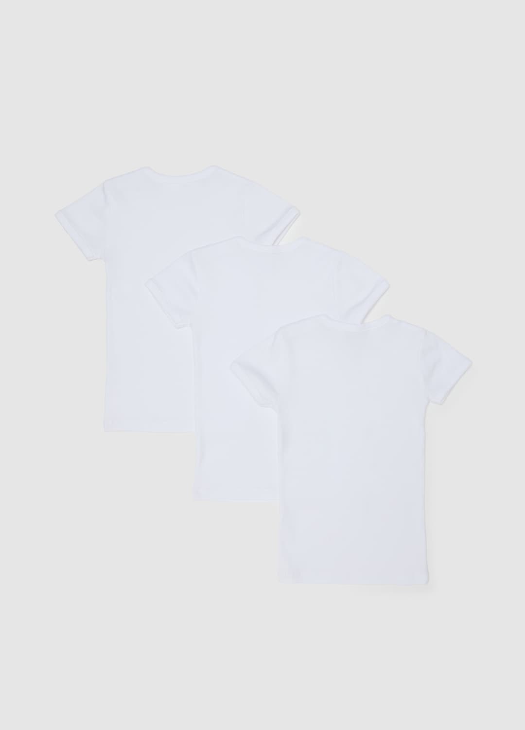 Tripack T-shirt Bianche Da Neonato In Puro Cotone Regular Fit | OVS Tripack T-shirt Bianche Da Neonato In Puro Cotone Regular Fit - 1 | OVS
