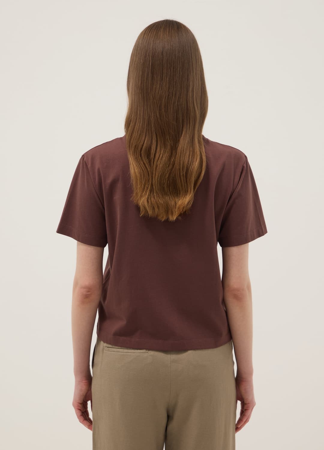 Braunes Kurzarm-t-shirt Aus Reiner Baumwolle | OVS Braunes Kurzarm-t-shirt Aus Reiner Baumwolle - 2 | OVS