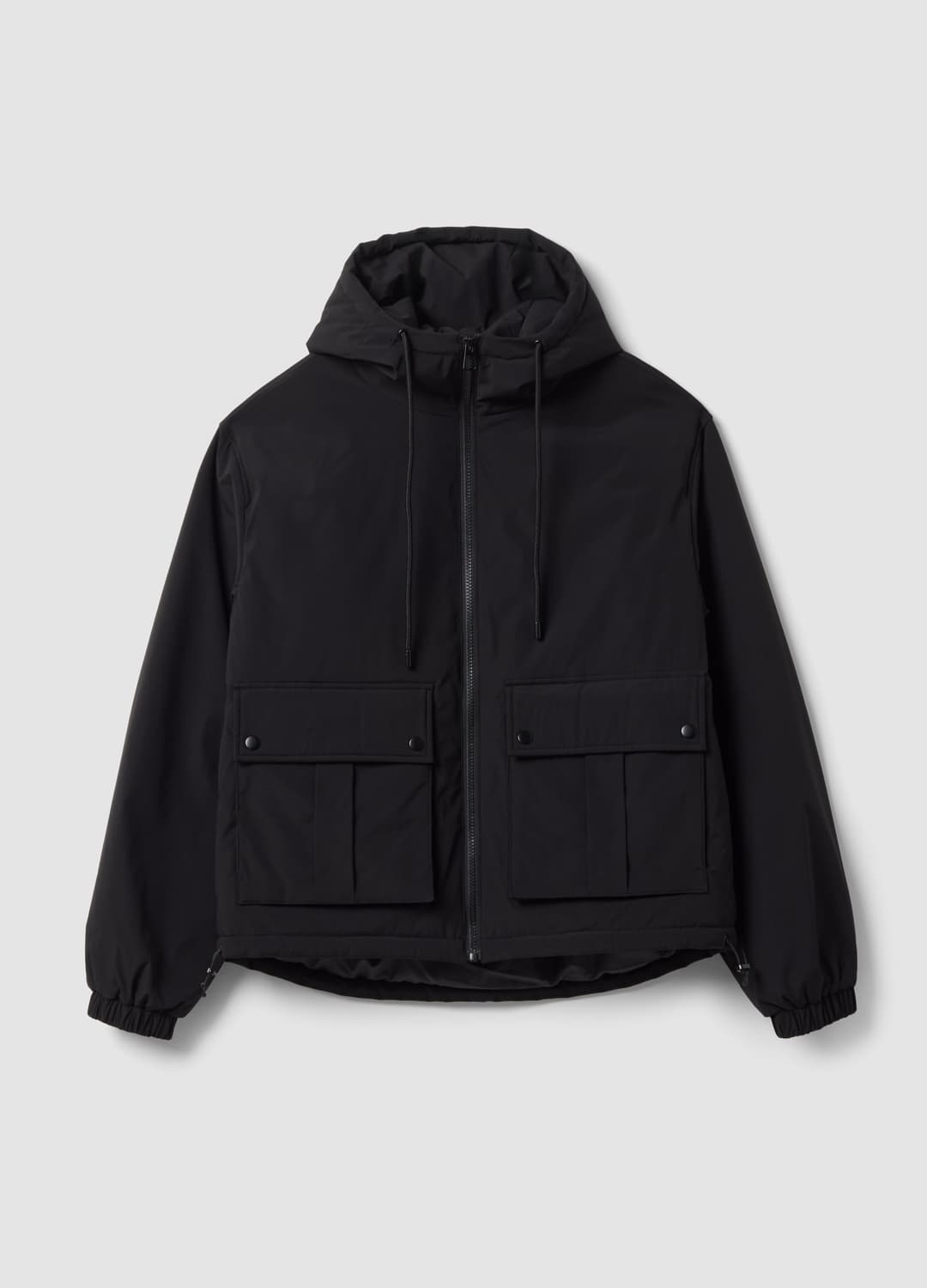 Giaccone Nero Imbottito Con Cappuccio E Zip Over Fit | OVS Giaccone Nero Imbottito Con Cappuccio E Zip Over Fit - 4 | OVS