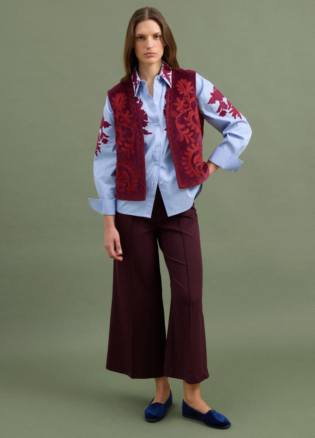 Gilet Rosso In Puro Cotone Con Ricami Floreali | OVS Gilet Rosso In Puro Cotone Con Ricami Floreali - 1 | OVS