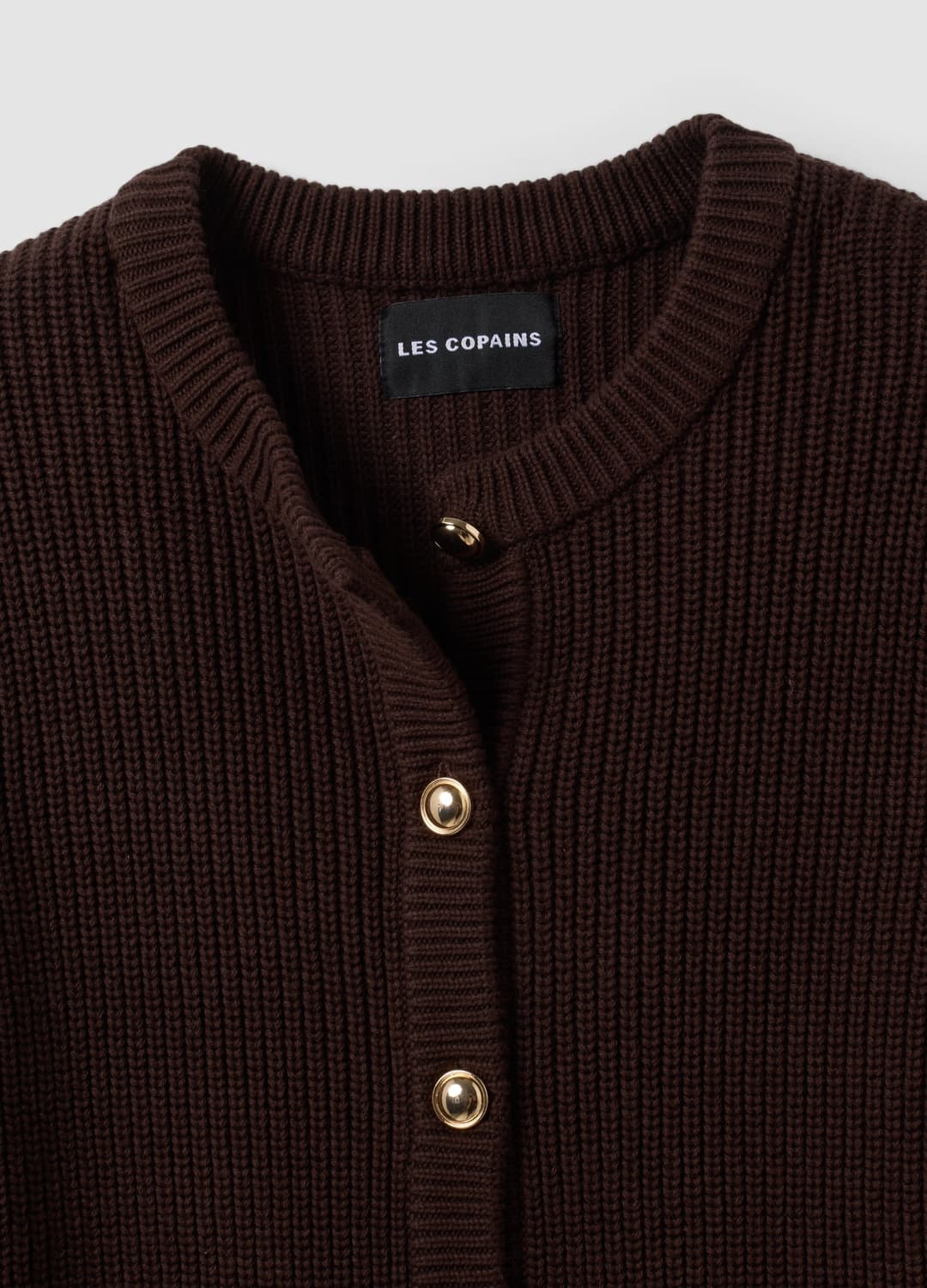 Cardigan Marrone In Puro Cotone A Maglia Con Girocollo | OVS Cardigan Marrone In Puro Cotone A Maglia Con Girocollo - 5 | OVS