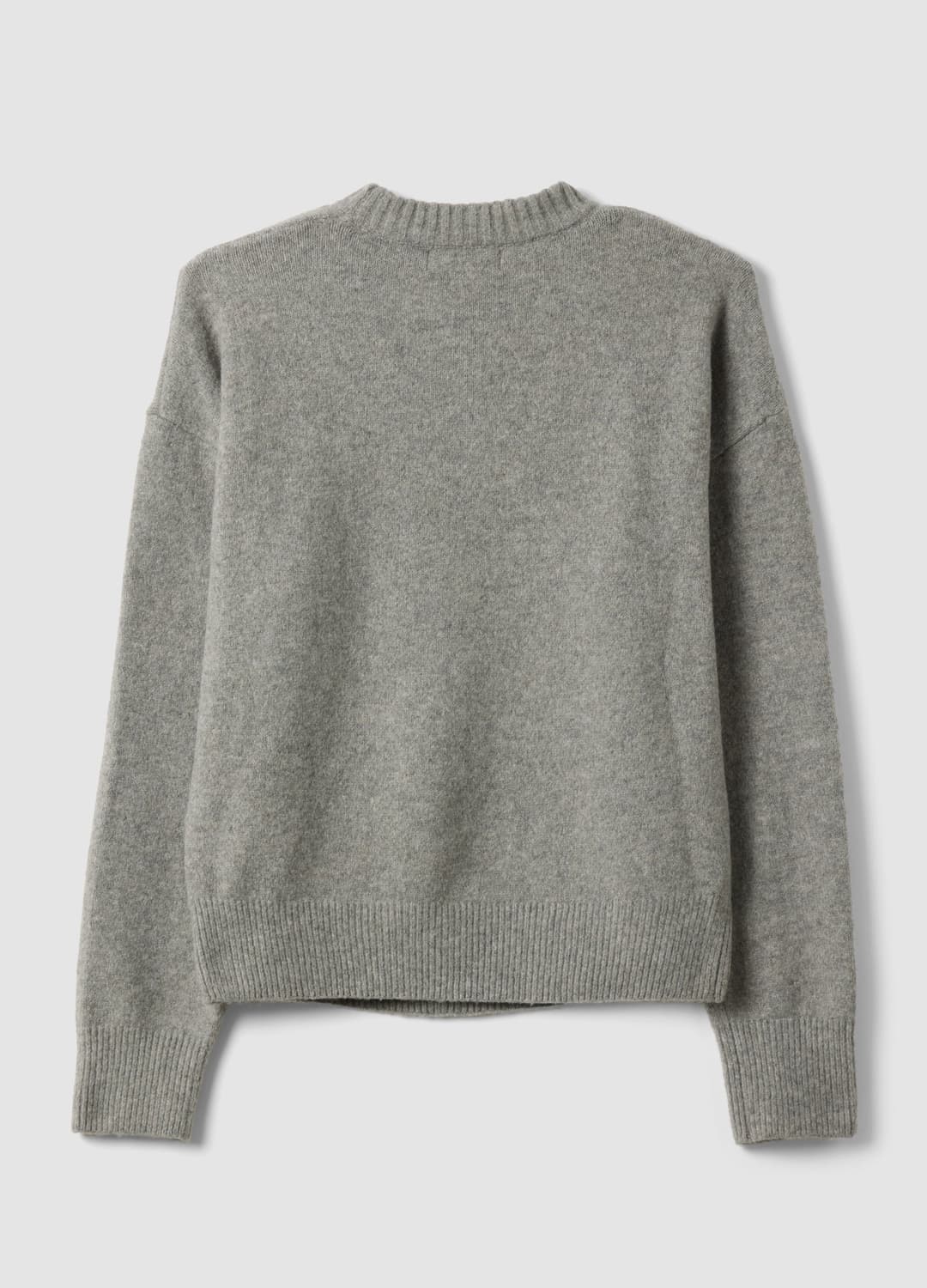Grauer Jacquard-pullover Aus Elastischer Viskose Mit Rundhalsausschnitt | OVS Grauer Jacquard-pullover Aus Elastischer Viskose Mit Rundhalsausschnitt - 2 | OVS