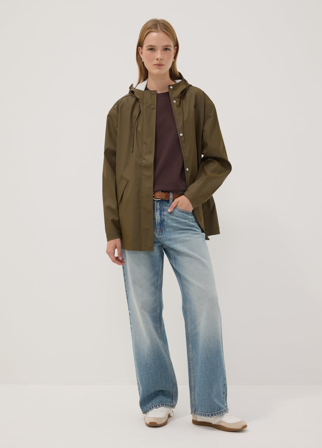 Rote Regenjacke Mit Reissverschluss Und Kapuze | OVS Rote Regenjacke Mit Reissverschluss Und Kapuze - 1 | OVS