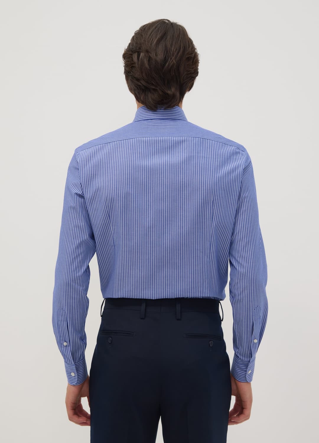 Camicia Blu In Misto Cotone Con Collo Botton Down Slim Fit Easy Iron | OVS Camicia Blu In Misto Cotone Con Collo Botton Down Slim Fit Easy Iron - 3 | OVS