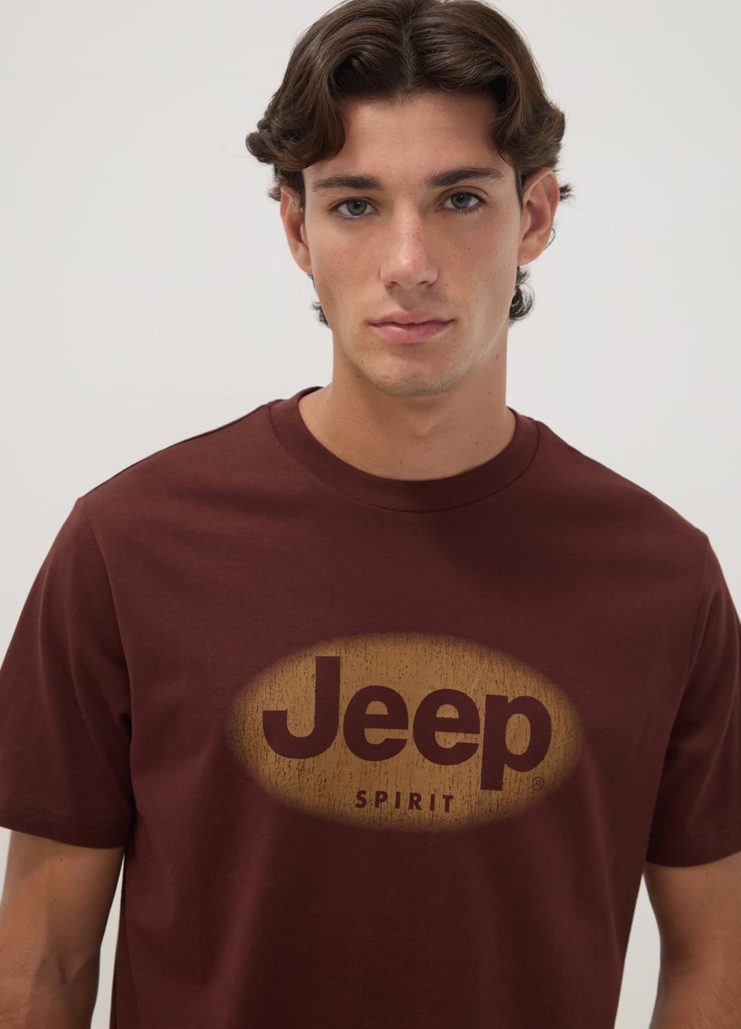 T-shirt Marrone In Puro Cotone Con Girocollo E Stampa Jeep | OVS T-shirt Marrone In Puro Cotone Con Girocollo E Stampa Jeep - 2 | OVS