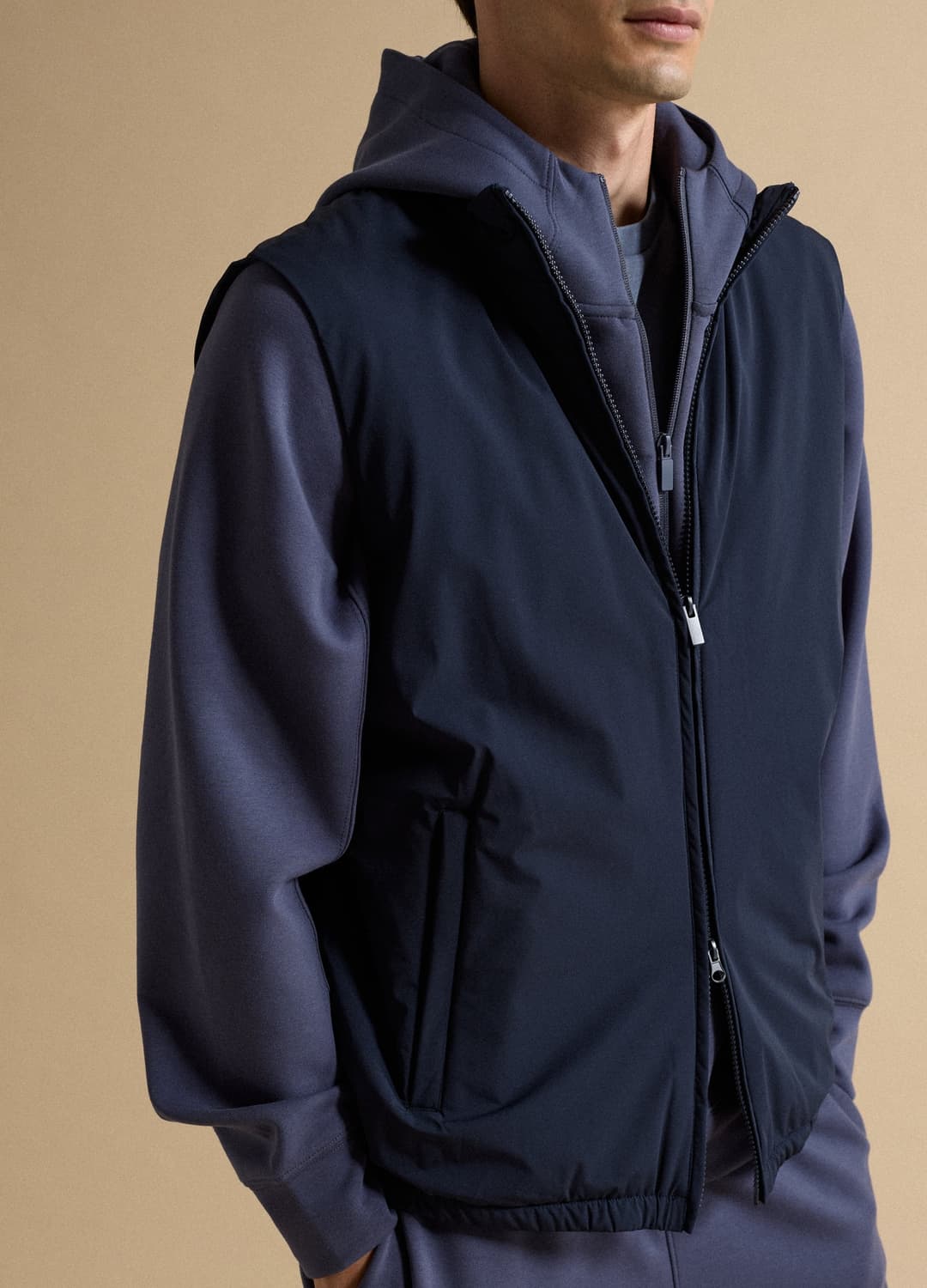 Gilet Blu In Tessuto Elasticizzato Con Zip | OVS Gilet Blu In Tessuto Elasticizzato Con Zip - 3 | OVS