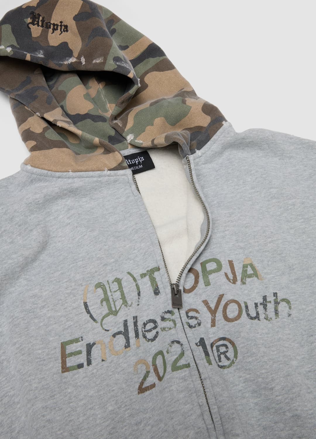 Hoodie Mit Reißverschluss Sunfaded Schwarz | OVS Hoodie Mit Reißverschluss Sunfaded Schwarz - 5 | OVS