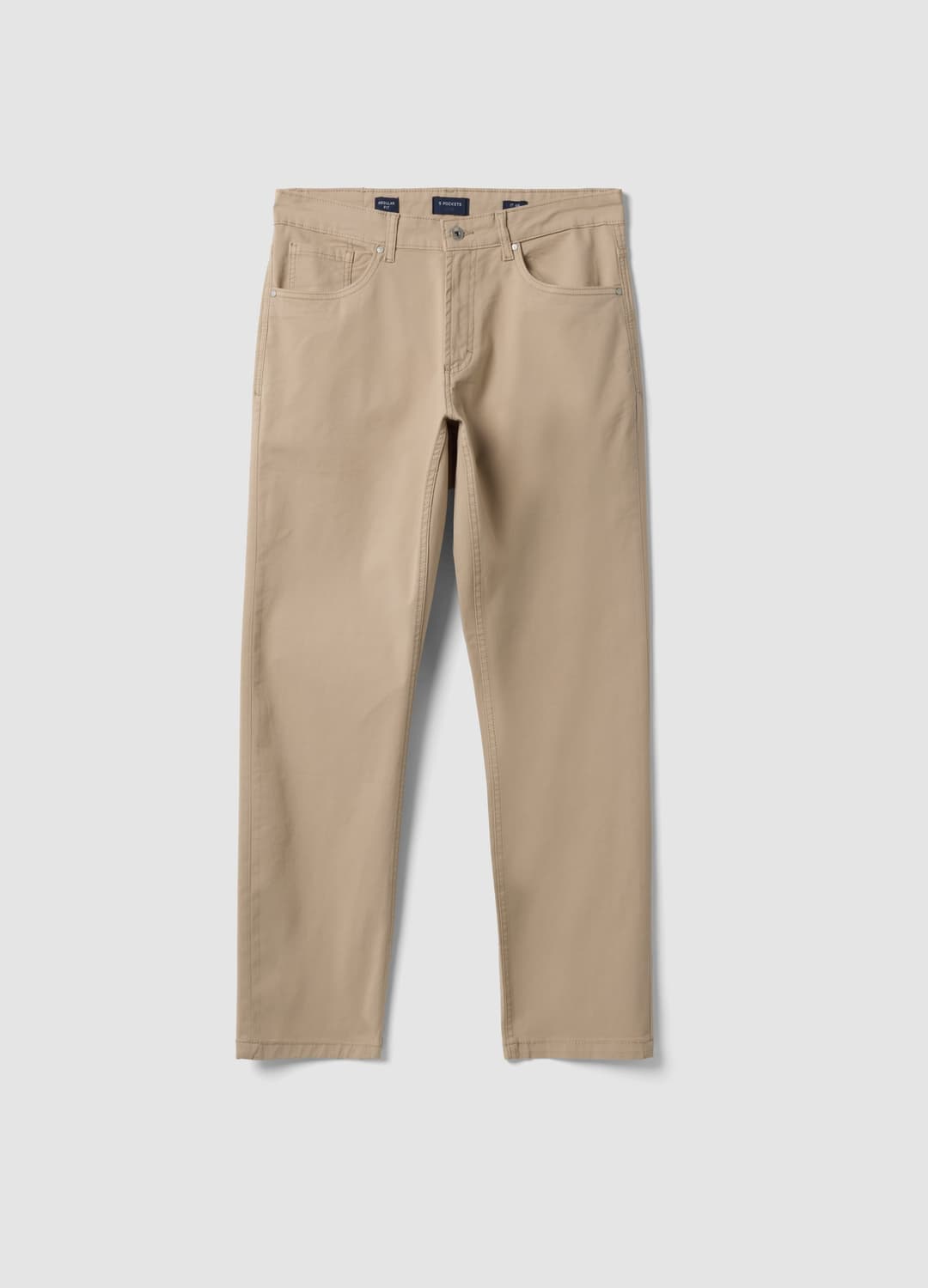 Pantaloni Marroni In Twill Di Cotone Elasticizzato Regular Fit | OVS Pantaloni Marroni In Twill Di Cotone Elasticizzato Regular Fit - 4 | OVS