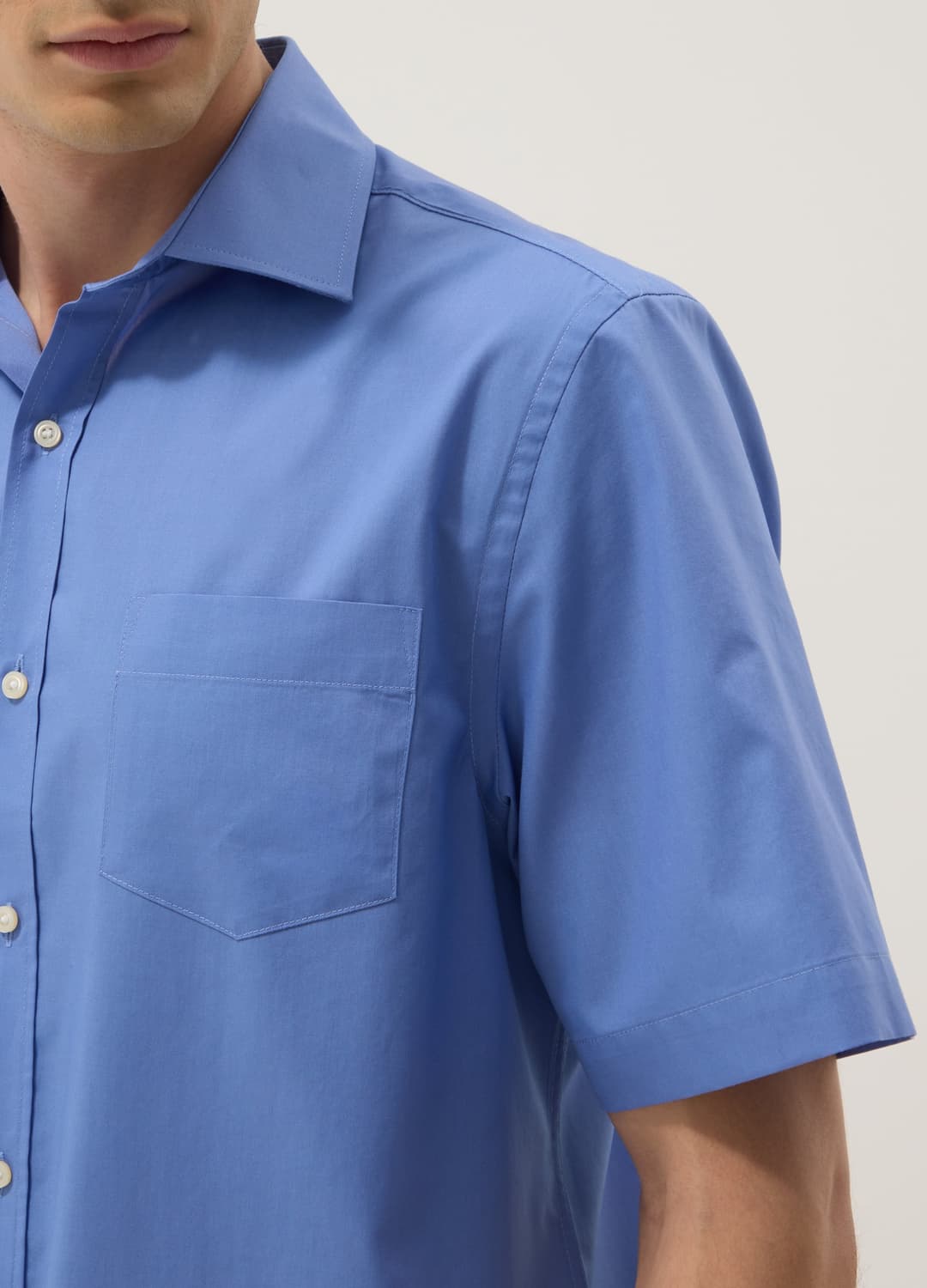 Camicia Azzurra A Maniche Corte Con Colletto Classico | OVS Camicia Azzurra A Maniche Corte Con Colletto Classico - 3 | OVS