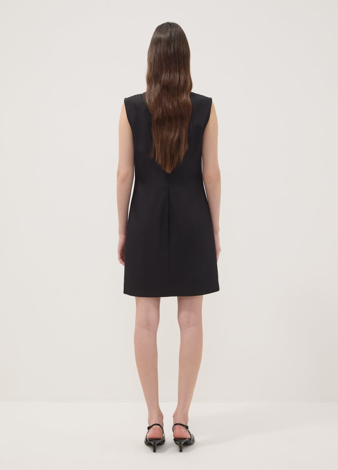 Abito Smanicato Nero In Cotone Elasticizzato Con Girocollo Fitted | OVS Abito Smanicato Nero In Cotone Elasticizzato Con Girocollo Fitted - 3 | OVS