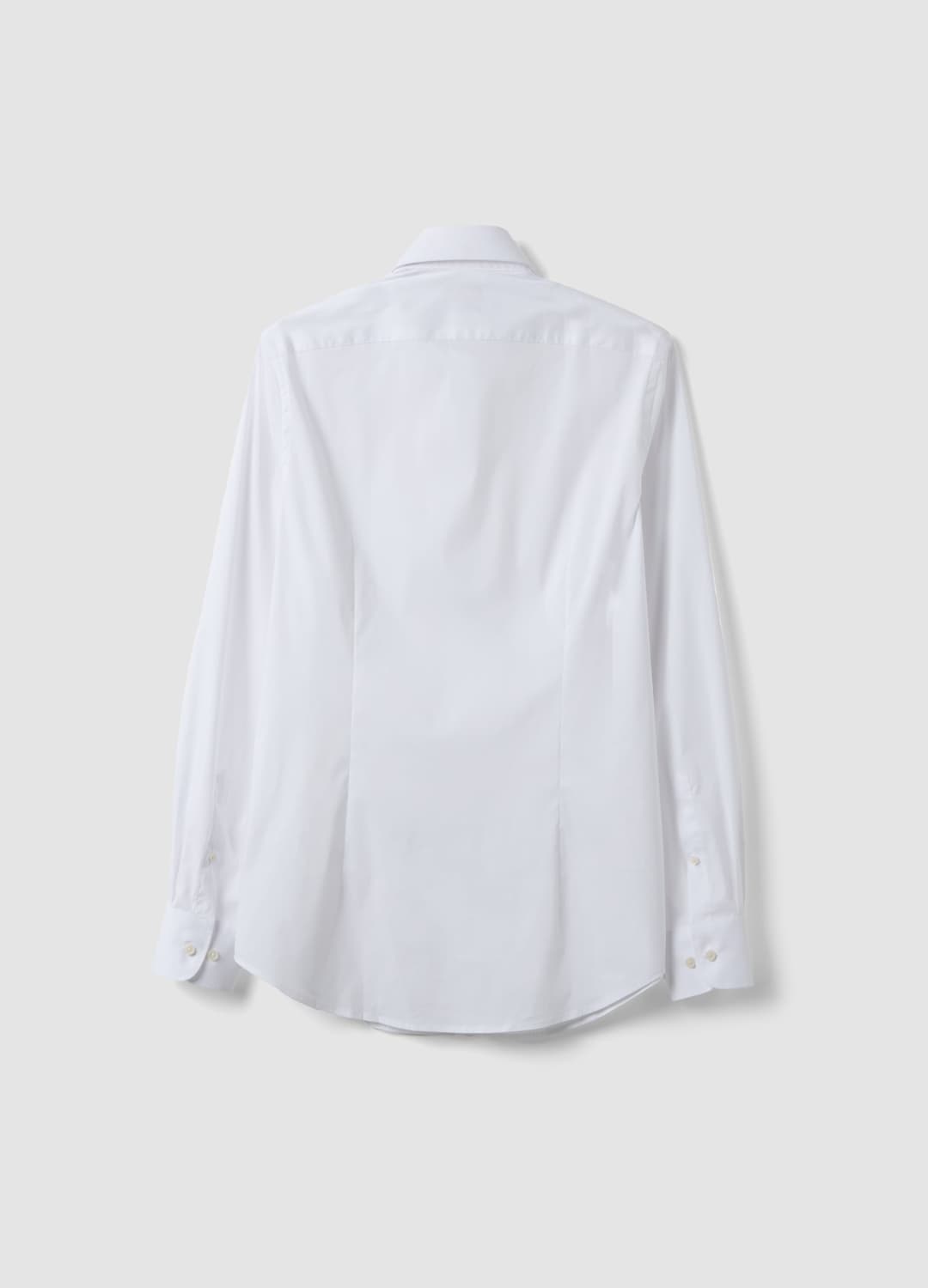 Camicia Bianca In Popeline Di Cotone Elasticizzato Con Collo Francese Slim Fit | OVS Camicia Bianca In Popeline Di Cotone Elasticizzato Con Collo Francese Slim Fit - 5 | OVS