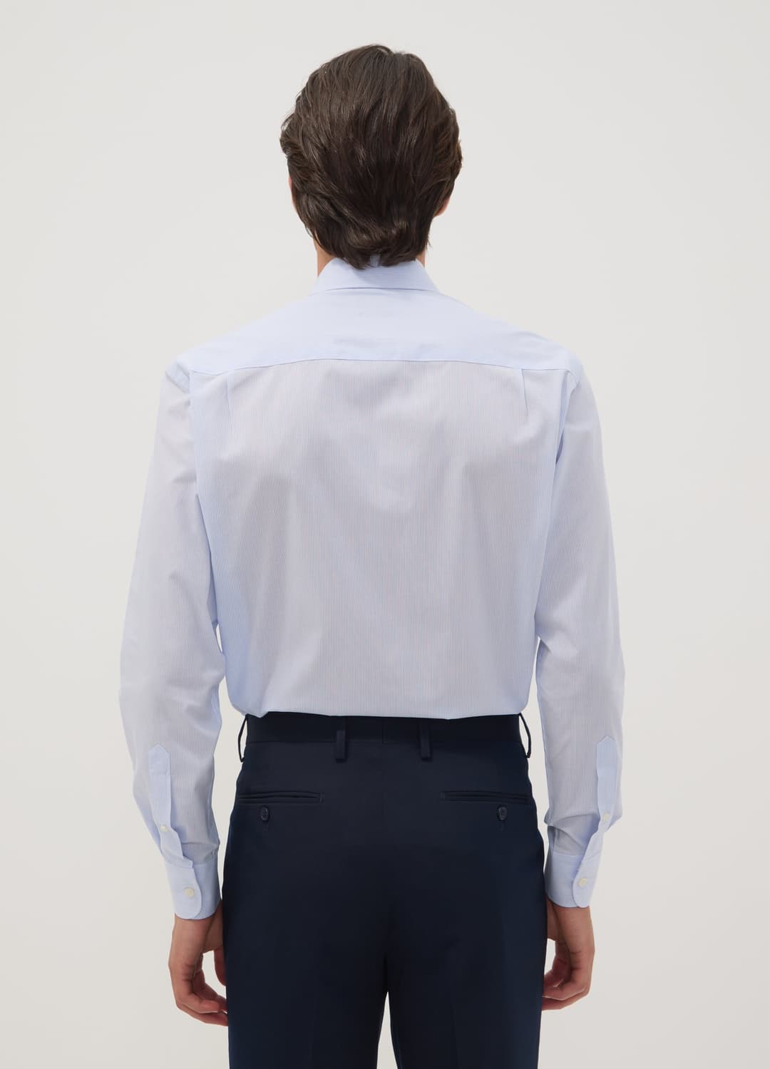 Camicia Azzurra In Misto Cotone A Righe Sottili Easy Iron Regular Fit | OVS Camicia Azzurra In Misto Cotone A Righe Sottili Easy Iron Regular Fit - 2 | OVS