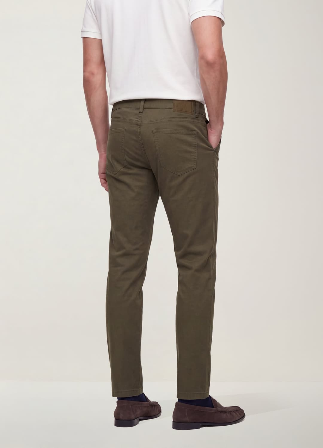 Grüne Slim-fit-hose Aus Elastischem Baumwolltwill | OVS Grüne Slim-fit-hose Aus Elastischem Baumwolltwill - 3 | OVS