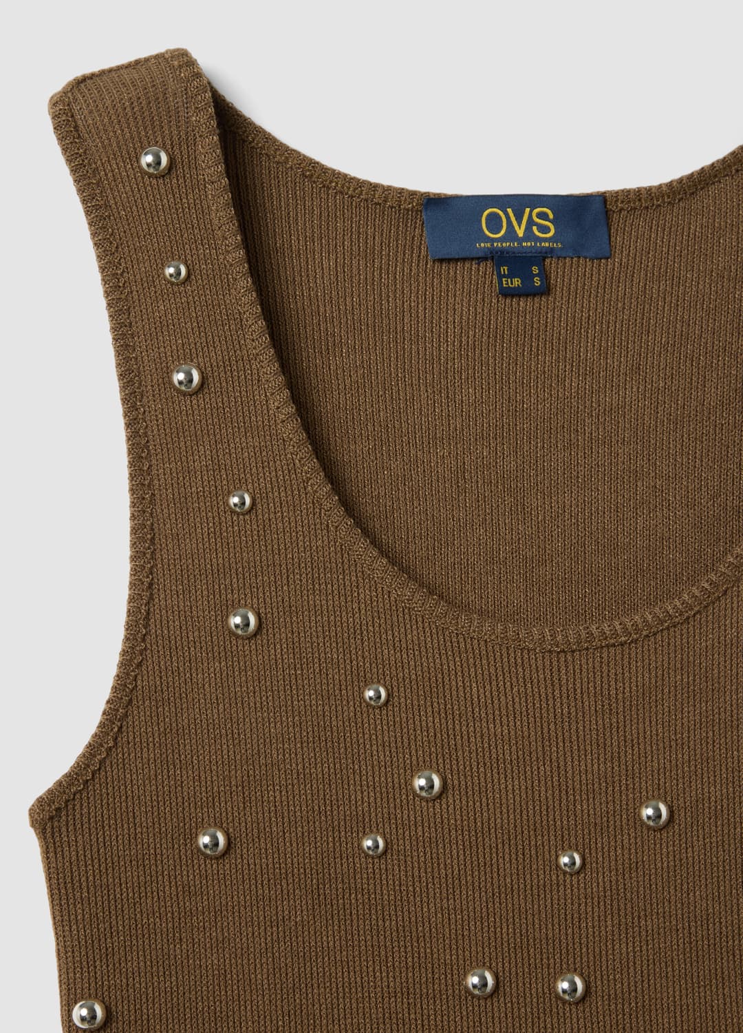 Braunes Tanktop Mit Regulärer Passform Und Metallelementen | OVS Braunes Tanktop Mit Regulärer Passform Und Metallelementen - 5 | OVS