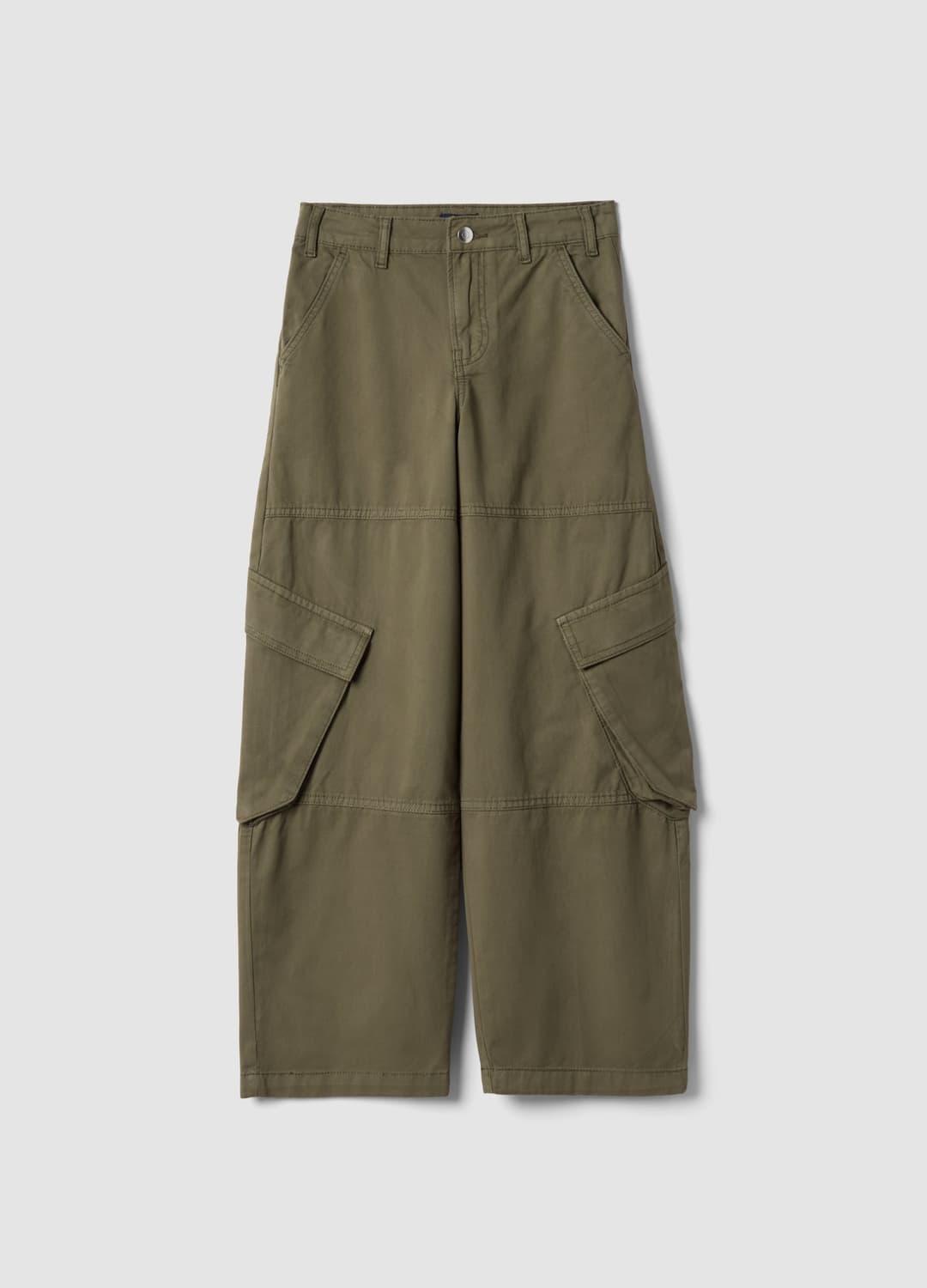 Pantaloni Cargo Verdi In Puro Cotone Straight Fit Per Ragazza | OVS Pantaloni Cargo Verdi In Puro Cotone Straight Fit Per Ragazza - 0 | OVS