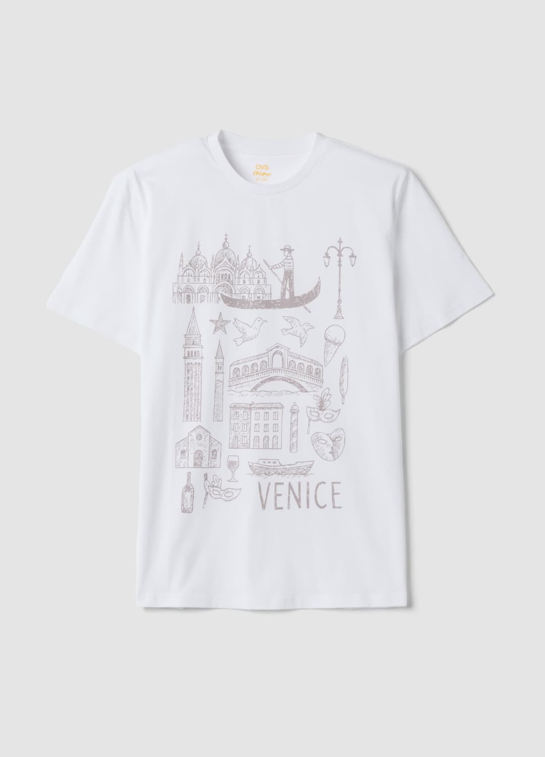 T-shirt Bianca In Puro Cotone Con Stampa Regular Fit | OVS T-shirt Bianca In Puro Cotone Con Stampa Regular Fit - 4 | OVS