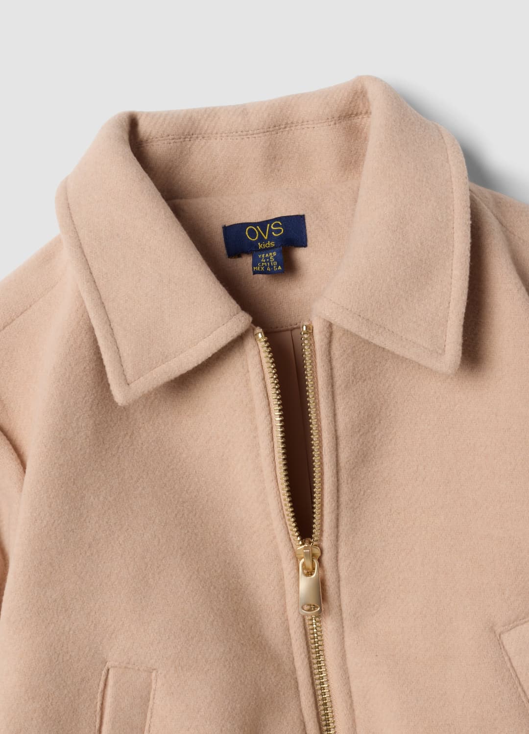 Giacca Beige In Misto Lana Con Zip E Ricami Floreali | OVS Giacca Beige In Misto Lana Con Zip E Ricami Floreali - 3 | OVS