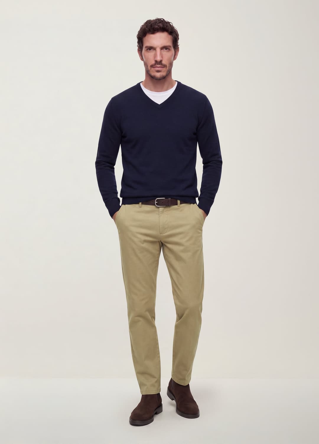 Pantaloni Chino Blu In Twill Di Cotone Elasticizzato Slim Fit | OVS Pantaloni Chino Blu In Twill Di Cotone Elasticizzato Slim Fit - 0 | OVS
