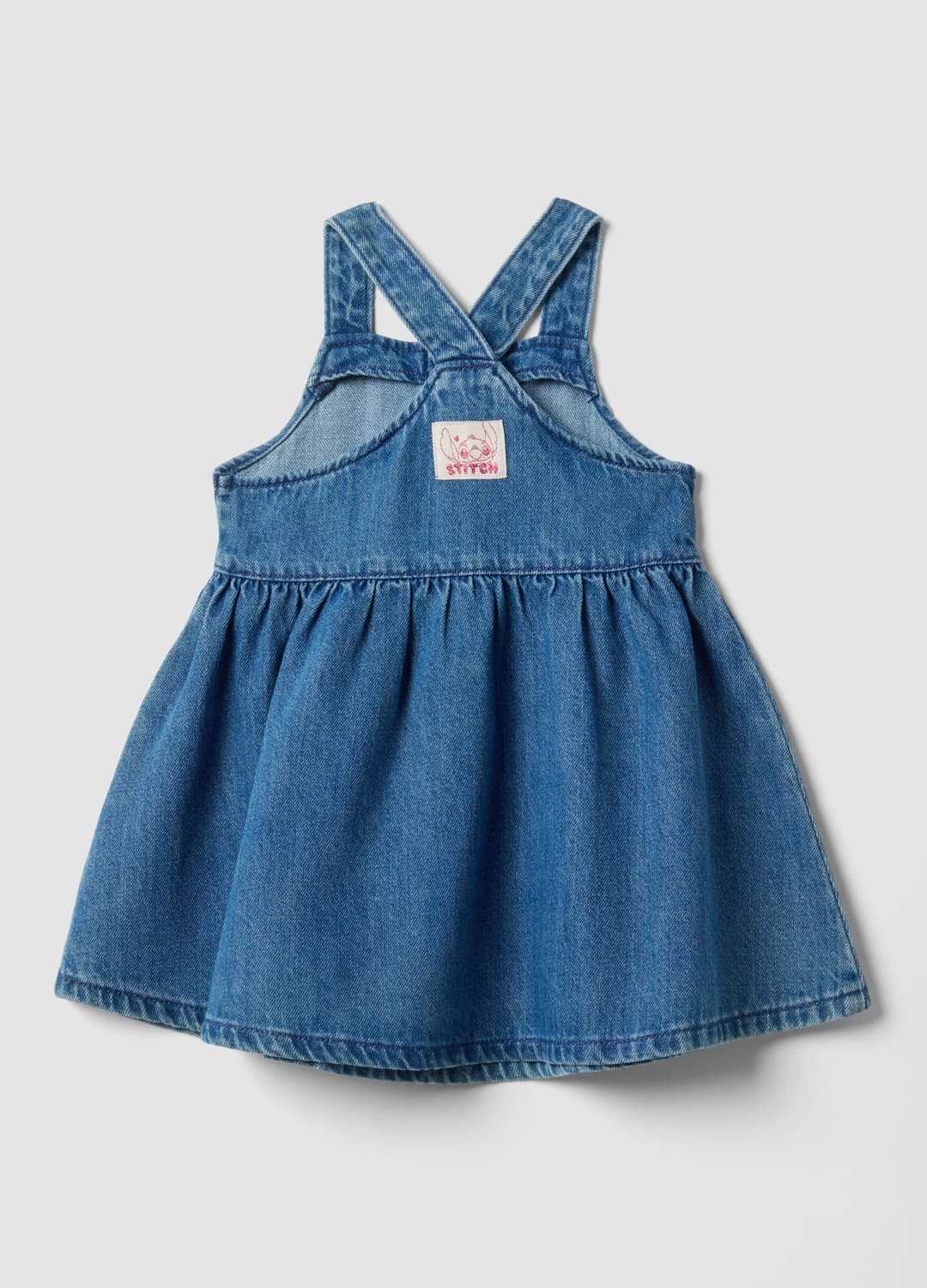 Abito Denim Blu In Misto Cotone E Viscosa Con Stampa Lilo & Stitch Per Bimba | OVS Abito Denim Blu In Misto Cotone E Viscosa Con Stampa Lilo & Stitch Per Bimba - 1 | OVS