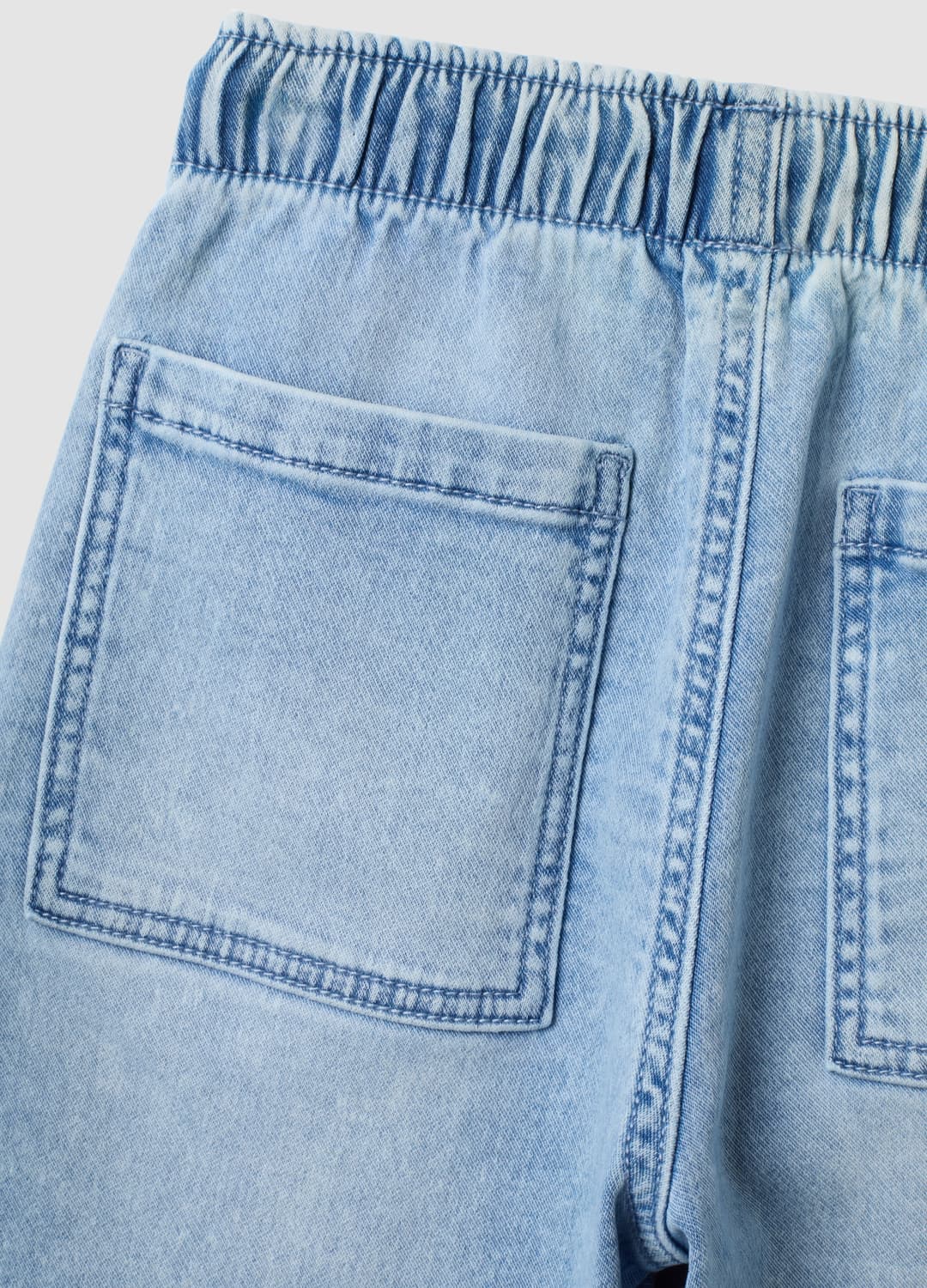 Pantaloni Jogger Denim Azzurri In Cotone Elasticizzato Per Bambino Relaxed Fit | OVS Pantaloni Jogger Denim Azzurri In Cotone Elasticizzato Per Bambino Relaxed Fit - 3 | OVS