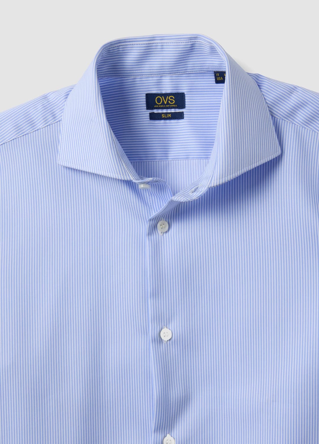 Camicia Azzurra In Puro Cotone No Iron Slim Fit | OVS Camicia Azzurra In Puro Cotone No Iron Slim Fit - 6 | OVS