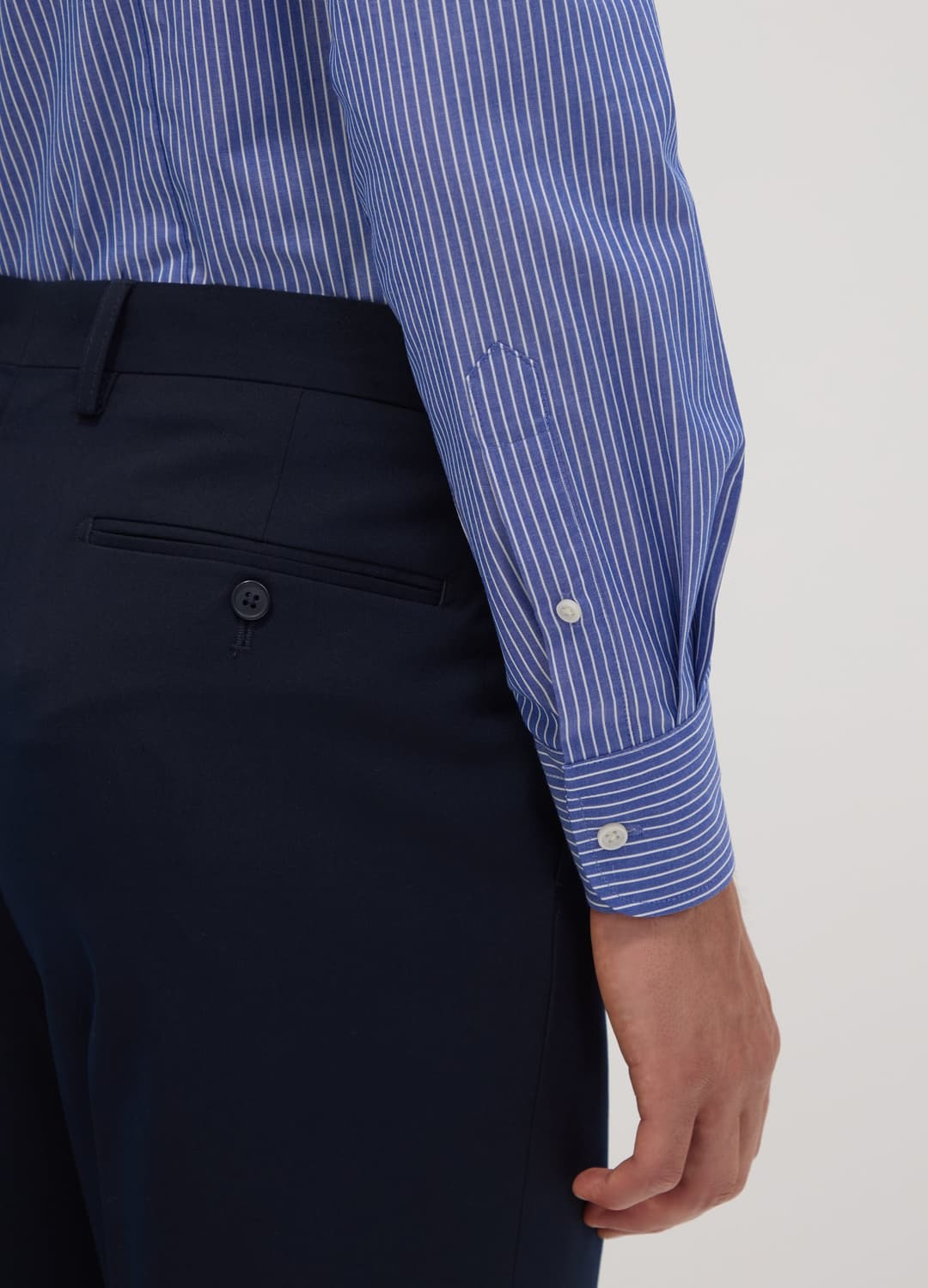 Camicia Blu In Misto Cotone Con Collo Botton Down Slim Fit Easy Iron | OVS Camicia Blu In Misto Cotone Con Collo Botton Down Slim Fit Easy Iron - 2 | OVS