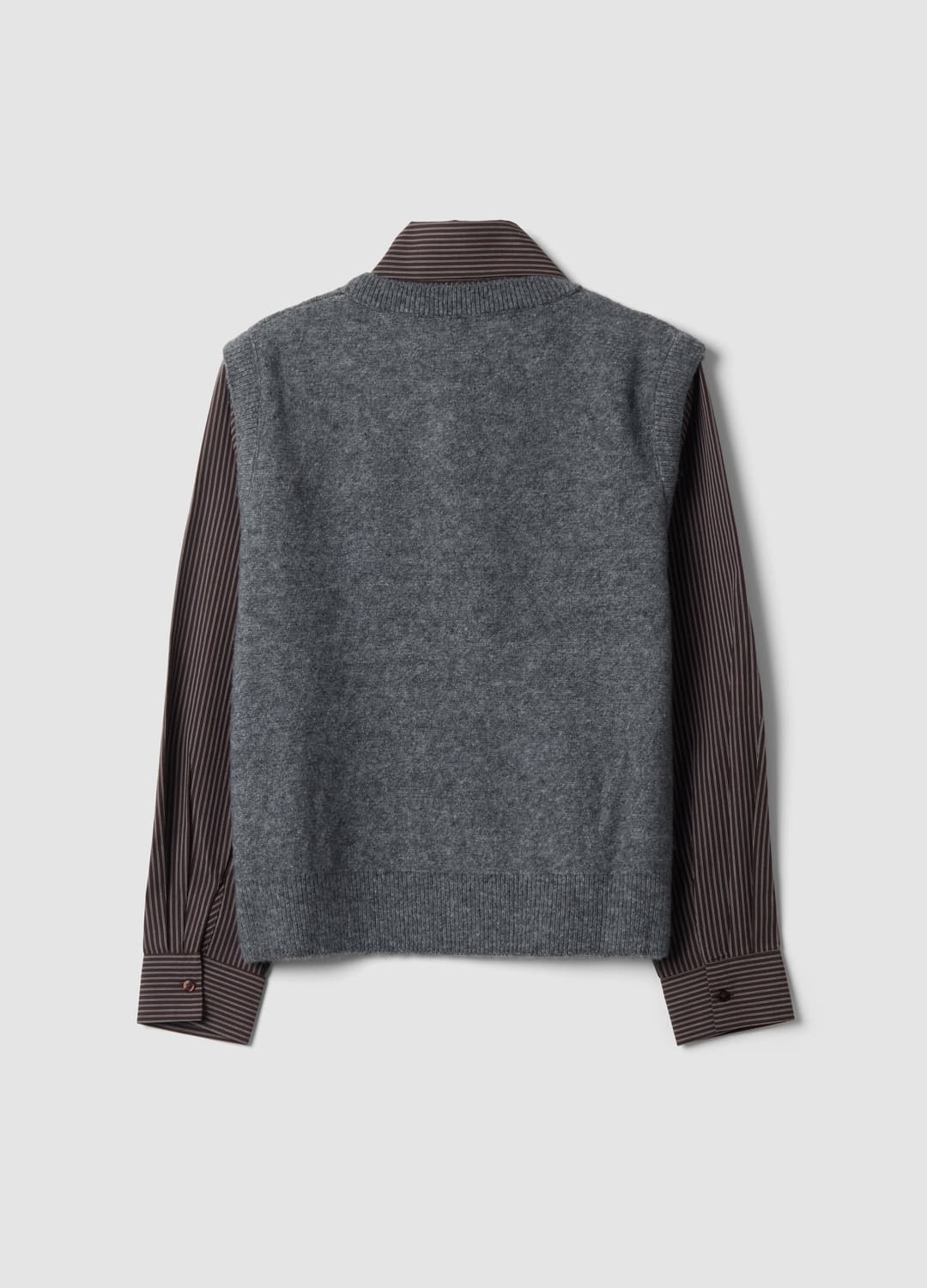 Graues Sweatshirt Aus Stretchmaterial Mit Rundhalsausschnitt | OVS Graues Sweatshirt Aus Stretchmaterial Mit Rundhalsausschnitt - 2 | OVS
