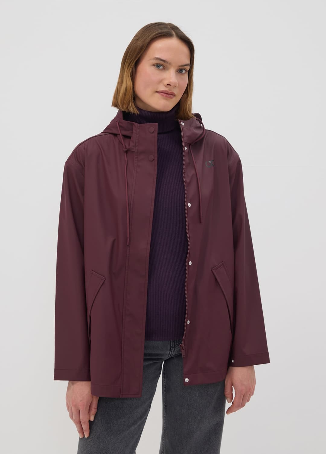 Rote Regenjacke Mit Reissverschluss Und Kapuze | OVS Rote Regenjacke Mit Reissverschluss Und Kapuze - 0 | OVS
