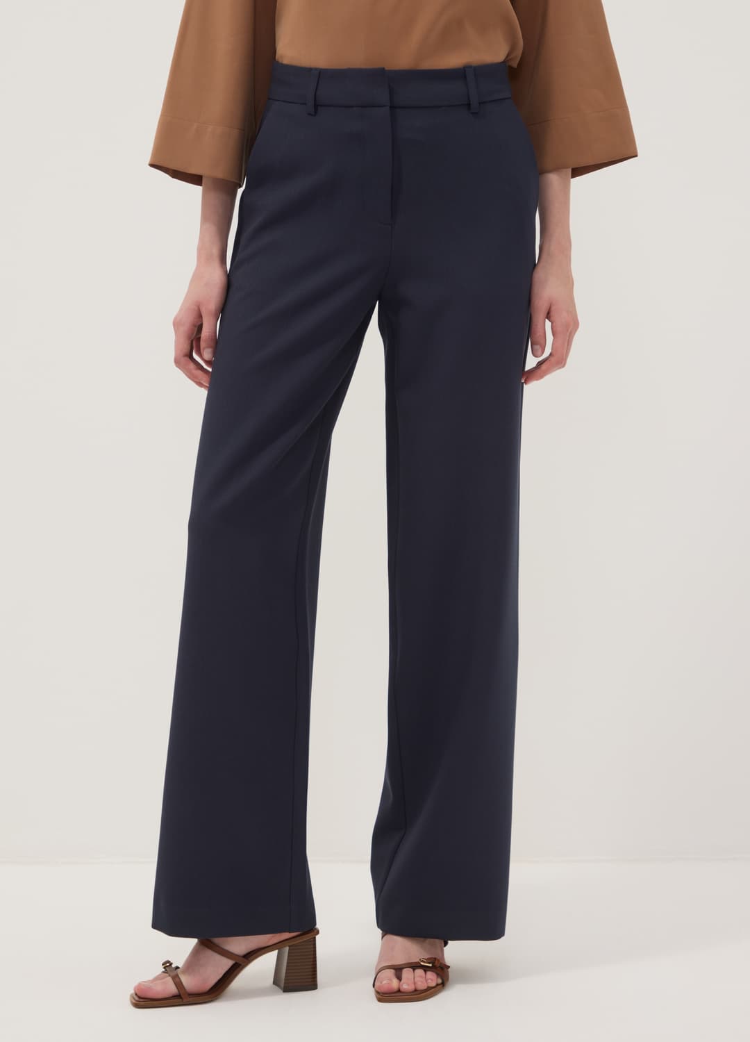 Pantaloni Blu Dritti In Viscosa Elasticizzato | OVS Pantaloni Blu Dritti In Viscosa Elasticizzato - 1 | OVS