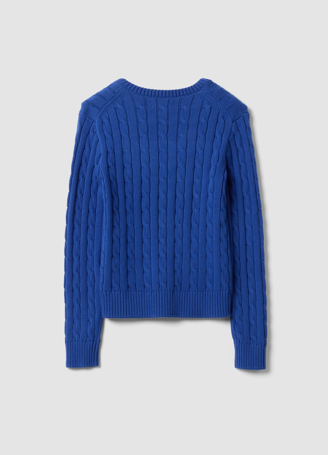 Maglia Blu In Puro Cotone A Trecce Con Scollo Profondo A V | OVS Maglia Blu In Puro Cotone A Trecce Con Scollo Profondo A V - 6 | OVS