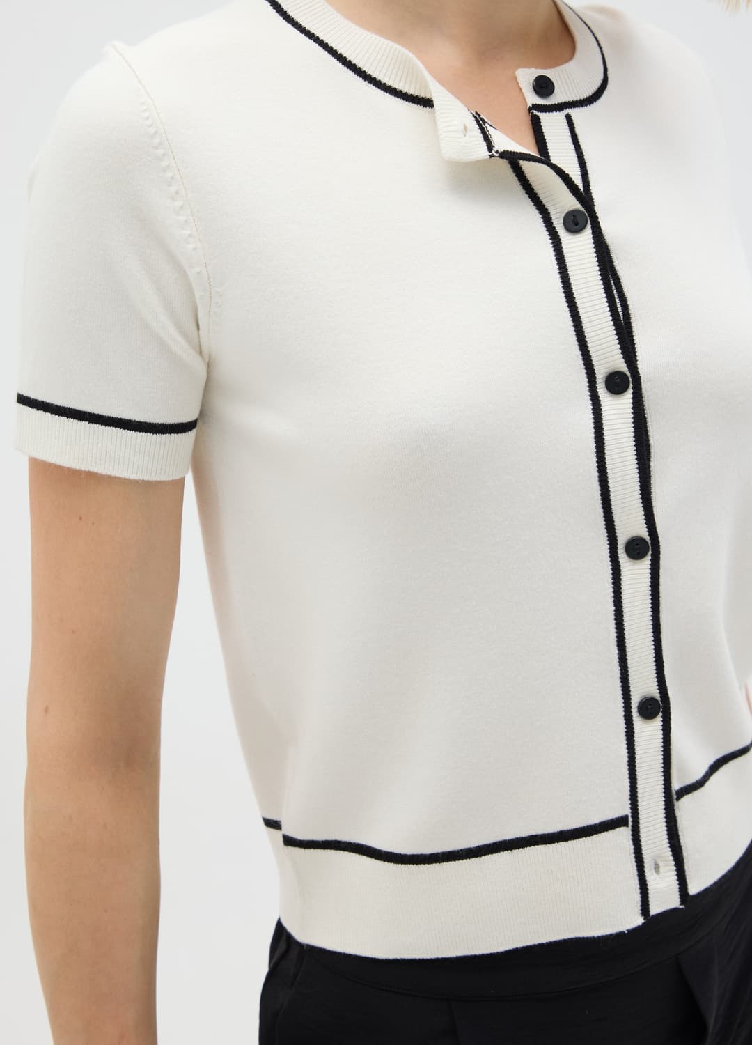 Cardigan Bianco A Maniche Corte Vestibilità Regular | OVS Cardigan Bianco A Maniche Corte Vestibilità Regular - 2 | OVS