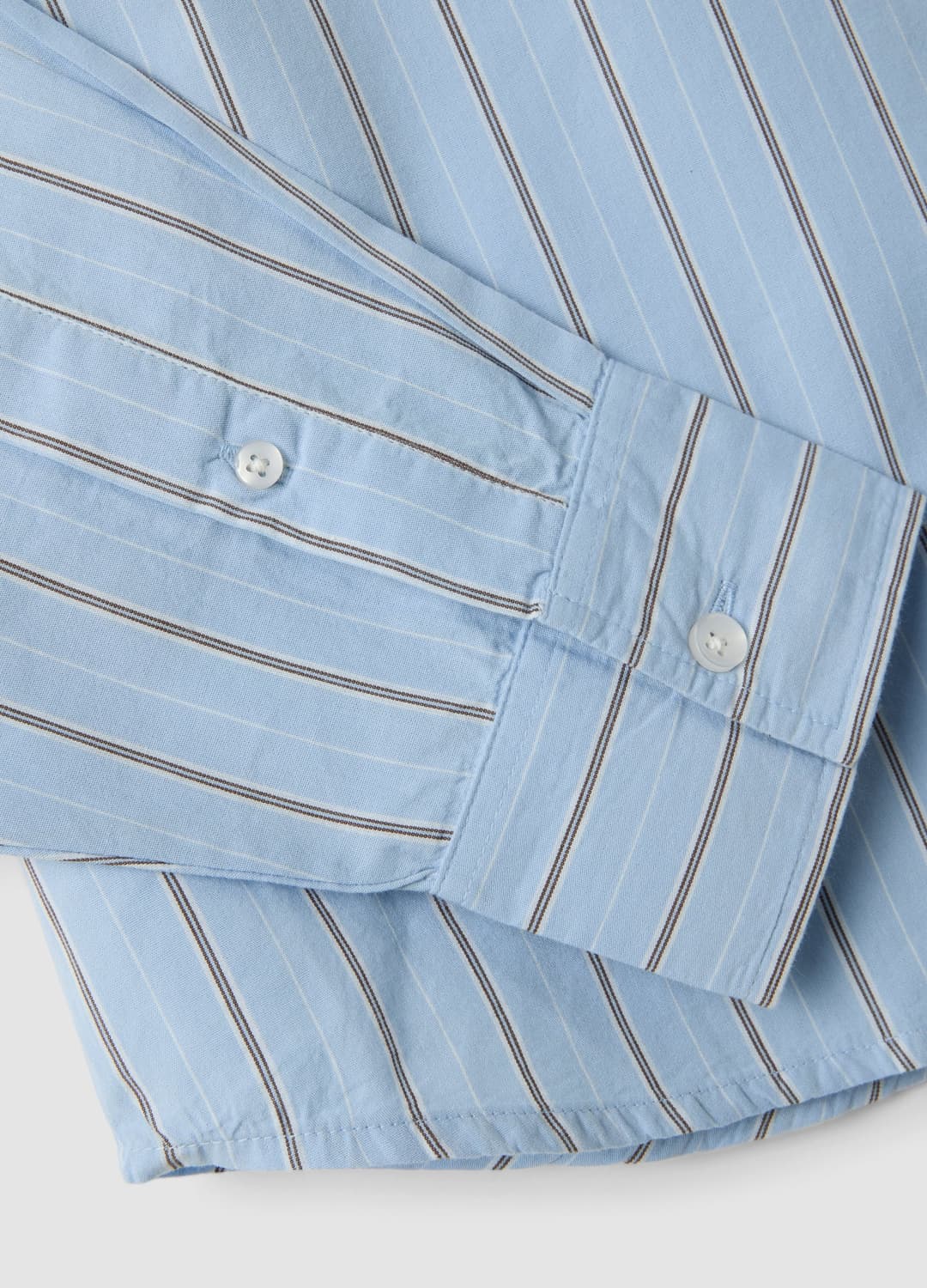 Camicia Azzurra Cropped In Puro Cotone A Righe Over Fit | OVS Camicia Azzurra Cropped In Puro Cotone A Righe Over Fit - 5 | OVS