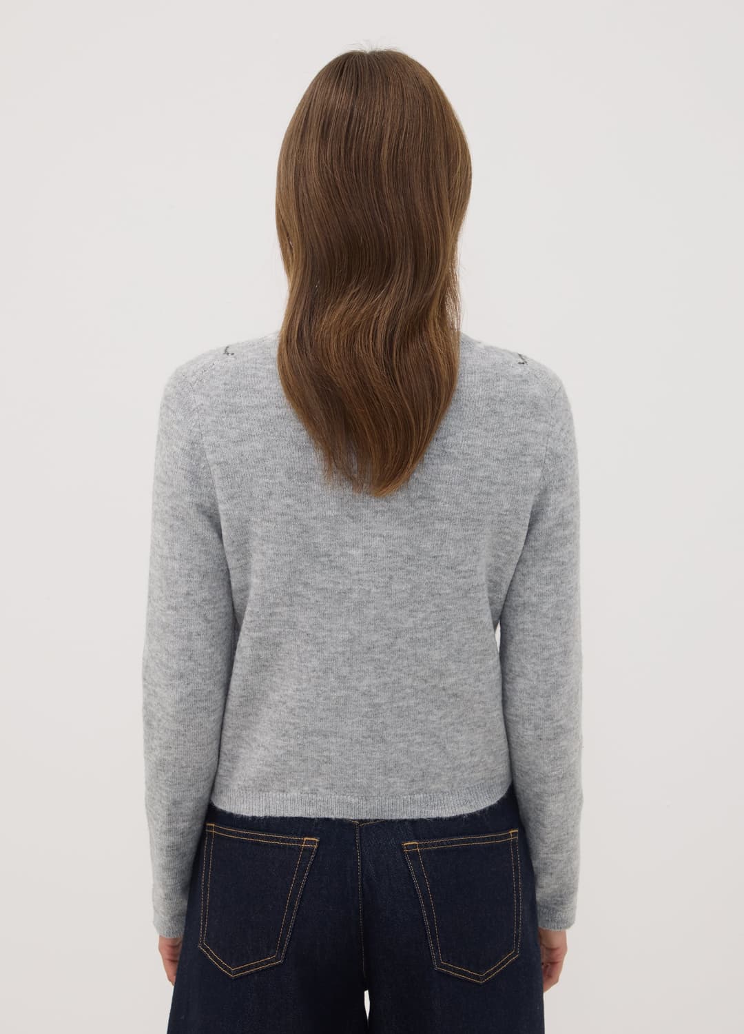 Cardigan Grigio In Lana Elasticizzata Jacquard Girocollo Regular Fit | OVS Cardigan Grigio In Lana Elasticizzata Jacquard Girocollo Regular Fit - 3 | OVS